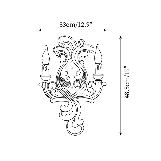 Wall Lamp Sculptural Plaster Candle Arms - Neutralighting