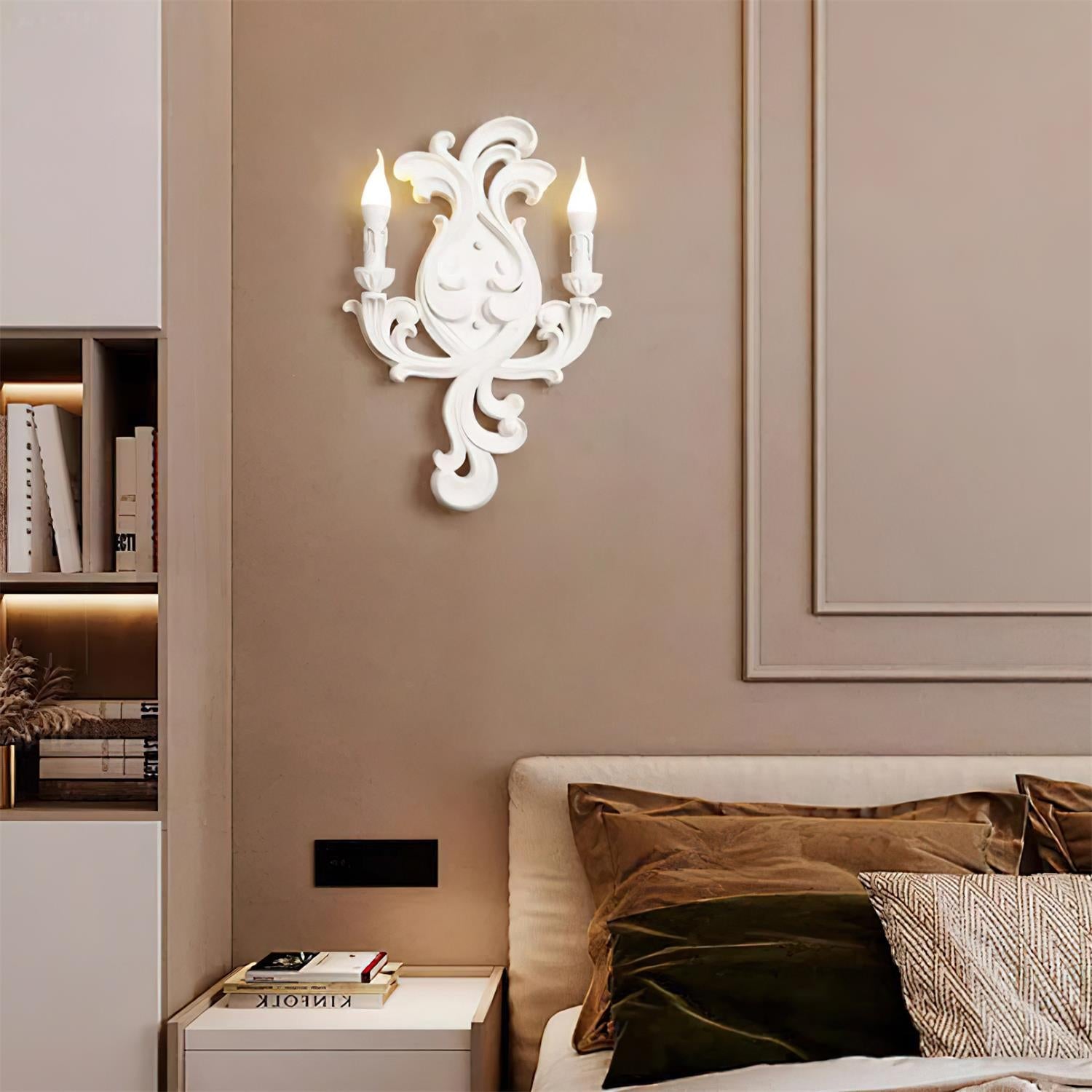 Wall Lamp Sculptural Plaster Candle Arms - Neutralighting