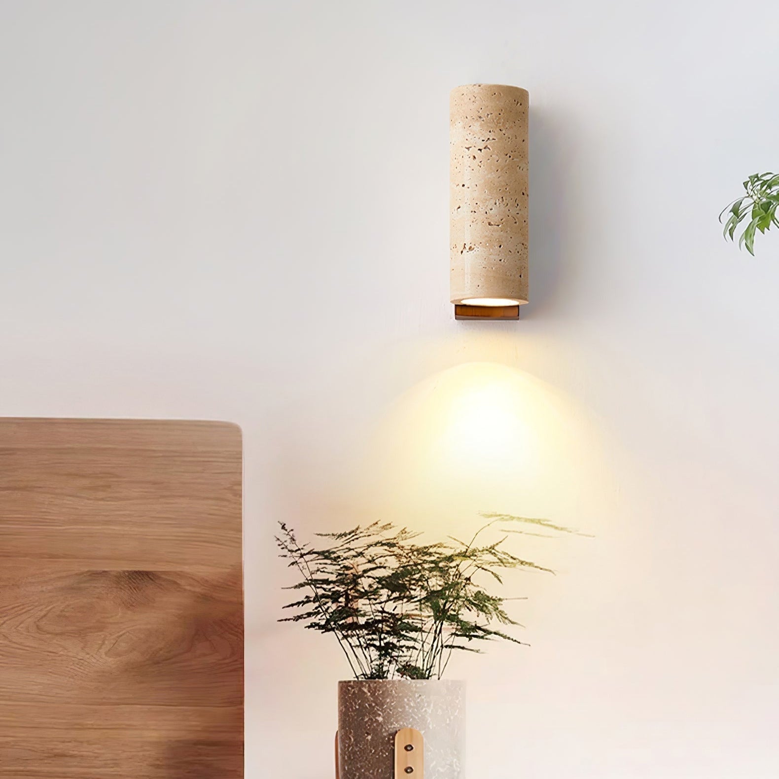 Ritta Natural Travertine Wall Lamp - Neutralighting