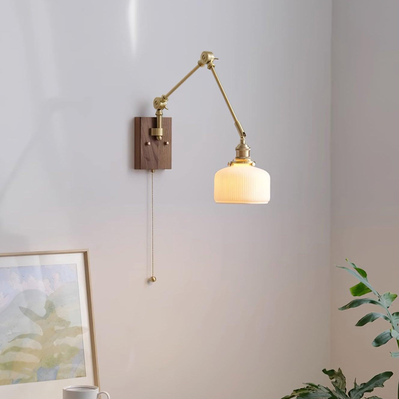 Brione Vintage Adjustable Swing Arm Wall Lamp - Neutralighting