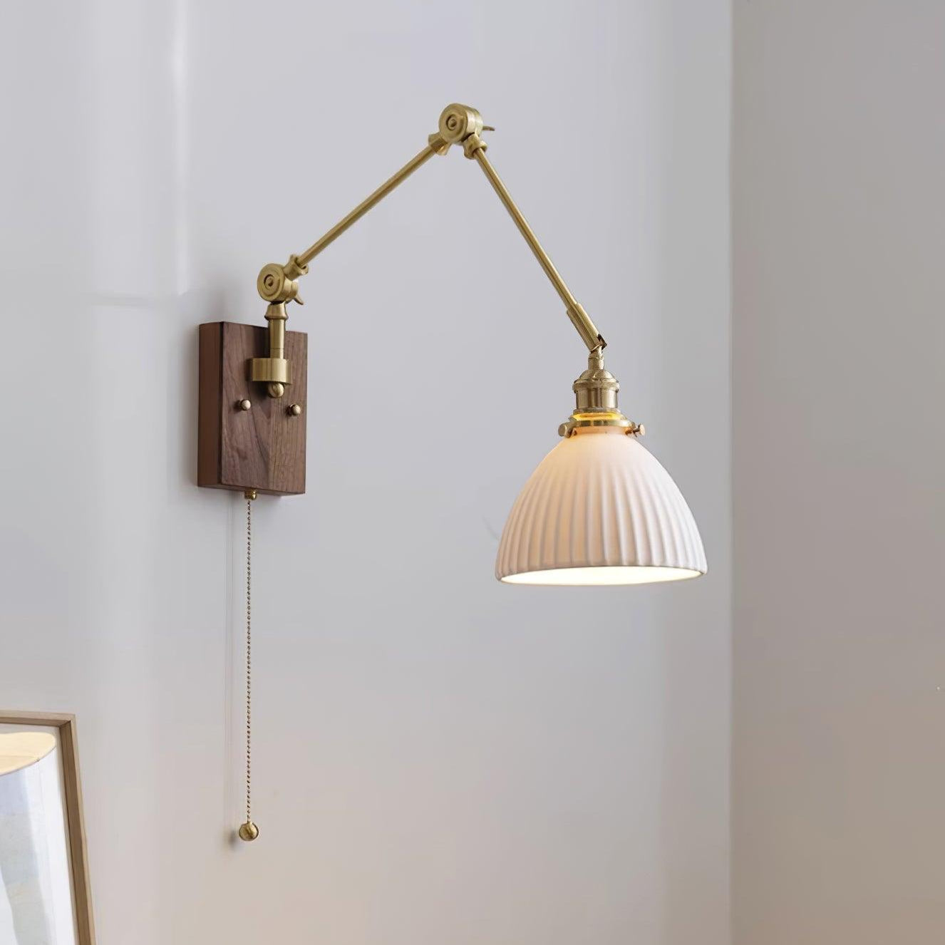 Brione Vintage Adjustable Swing Arm Wall Lamp - Neutralighting