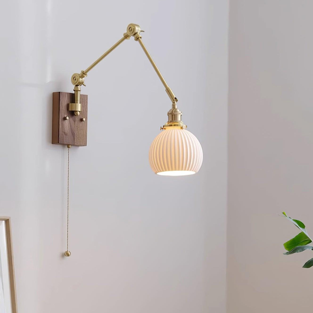 Brione Vintage Adjustable Swing Arm Wall Lamp - Neutralighting