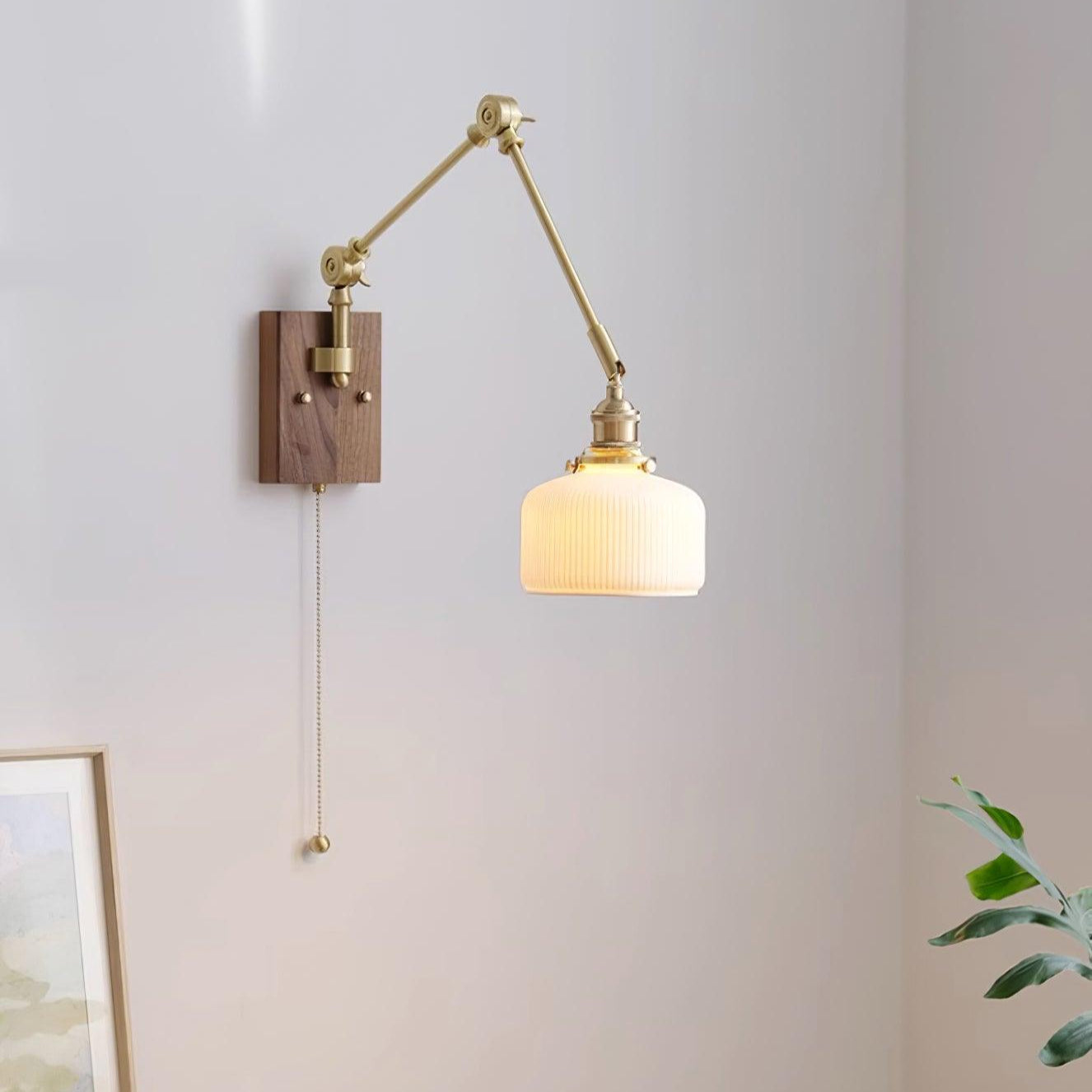 Brione Vintage Adjustable Swing Arm Wall Lamp - Neutralighting