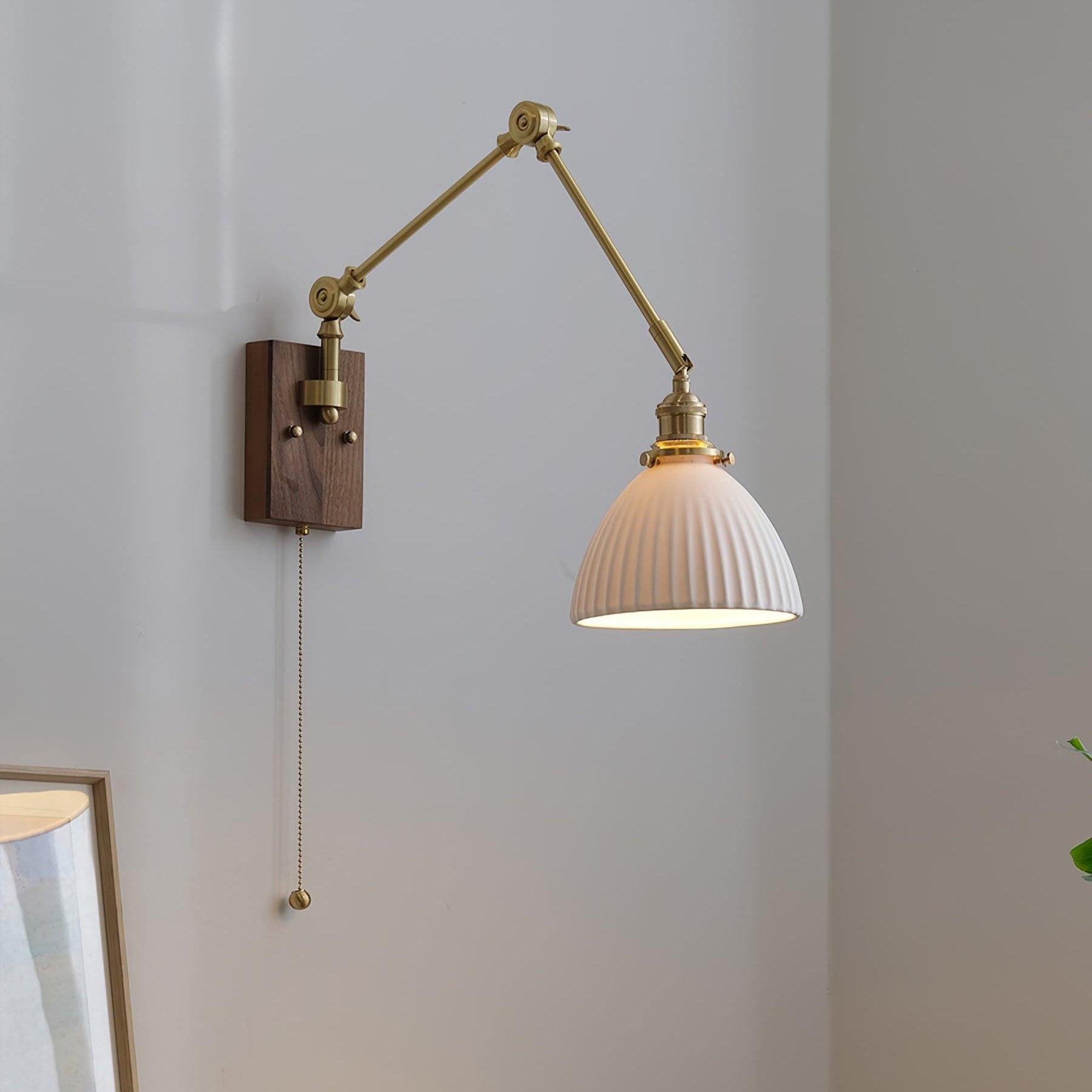 Brione Vintage Adjustable Swing Arm Wall Lamp - Neutralighting