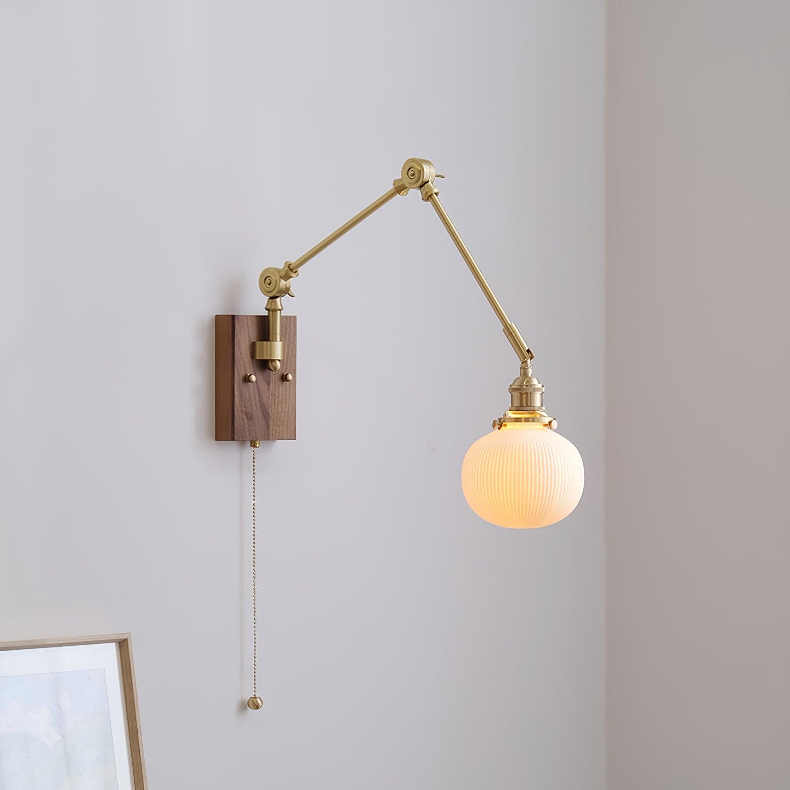 Brione Vintage Adjustable Swing Arm Wall Lamp - Neutralighting