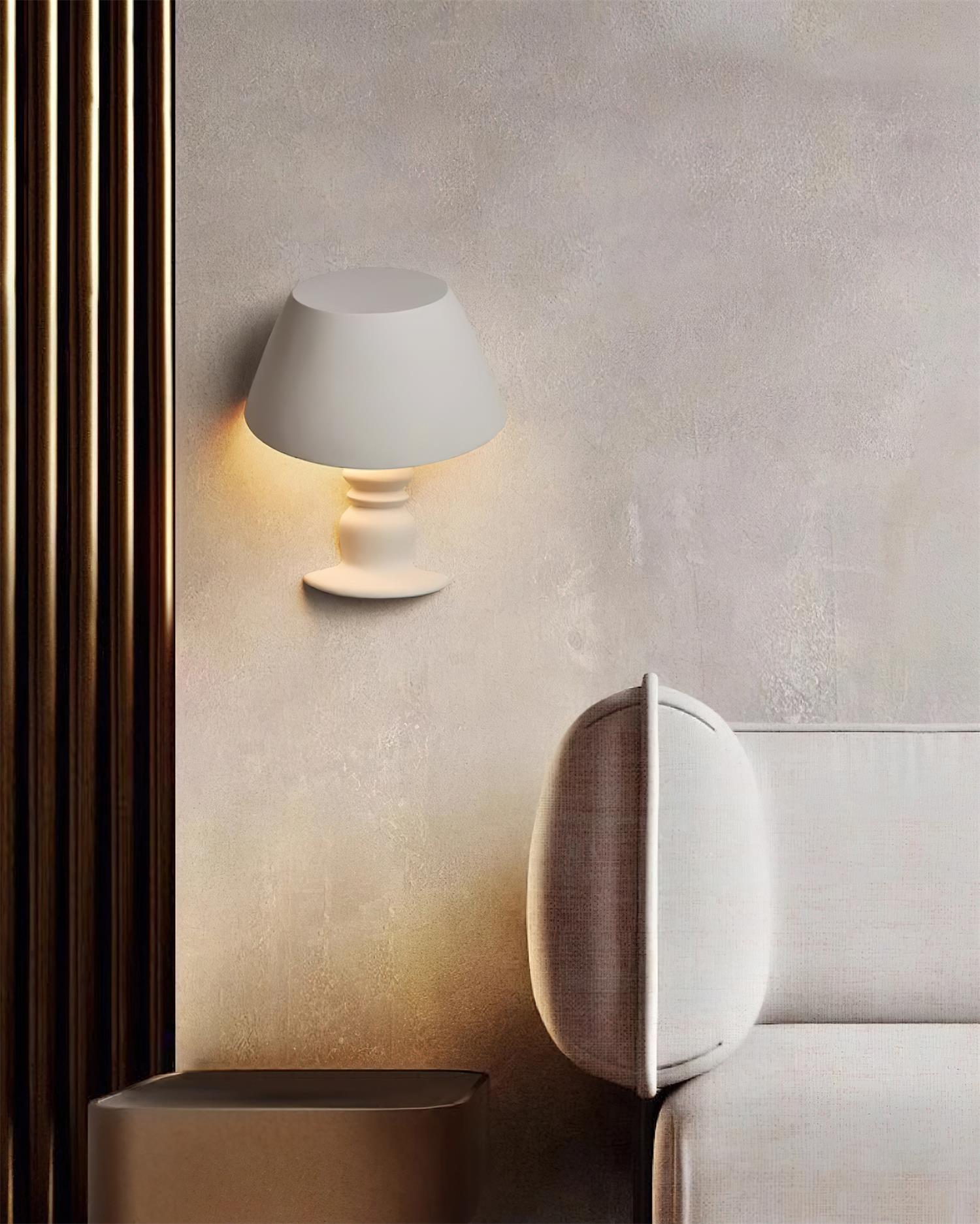 Wall Light Sculptural Plaster Form Uplighting Ambient Minimalist - Neutralighting