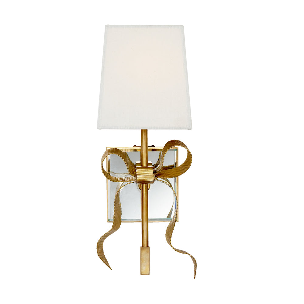 Ribelle Black Shade Wall Sconce with Gold Bow Accent - Neutralighting