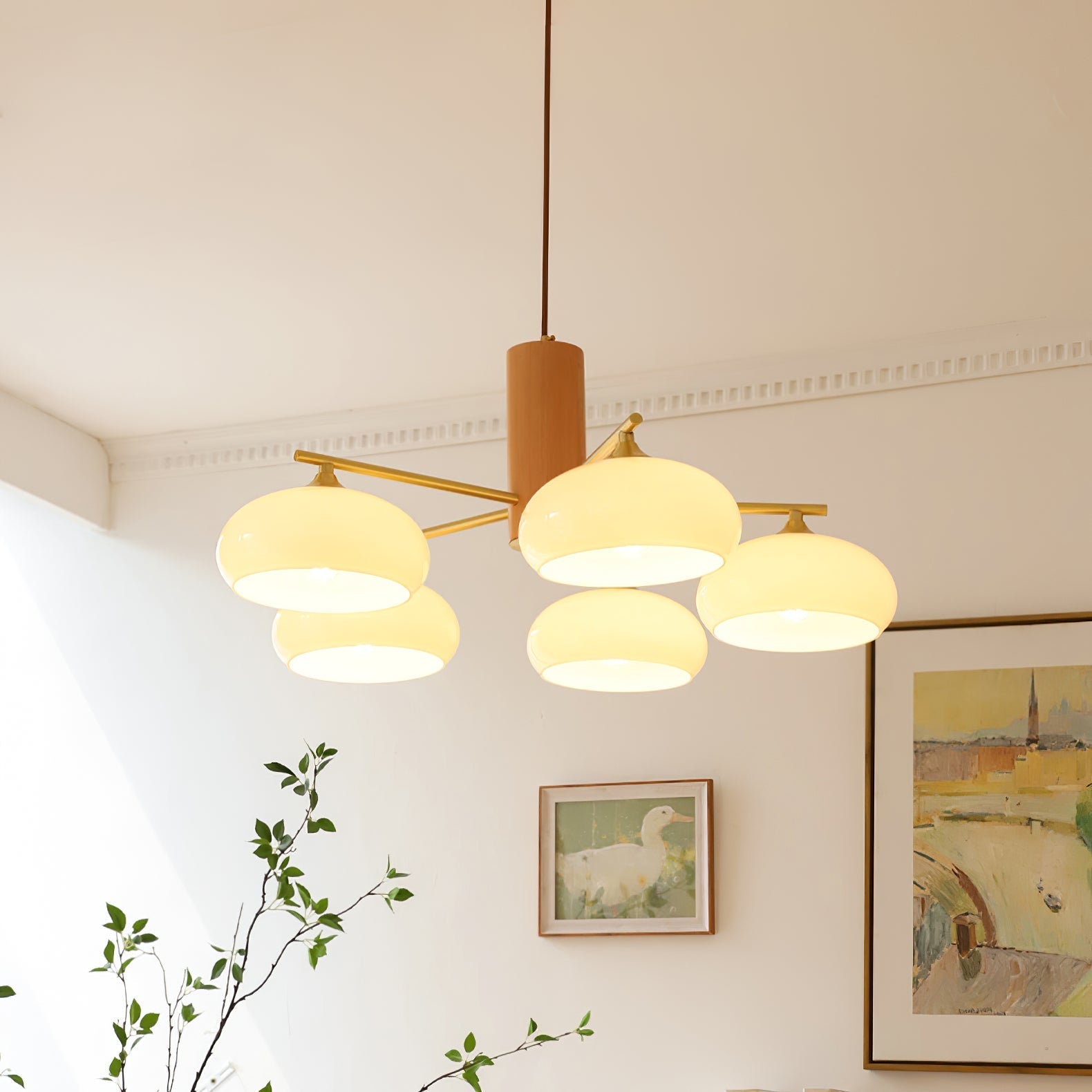 Candy Glass Persimmon Chandeliers