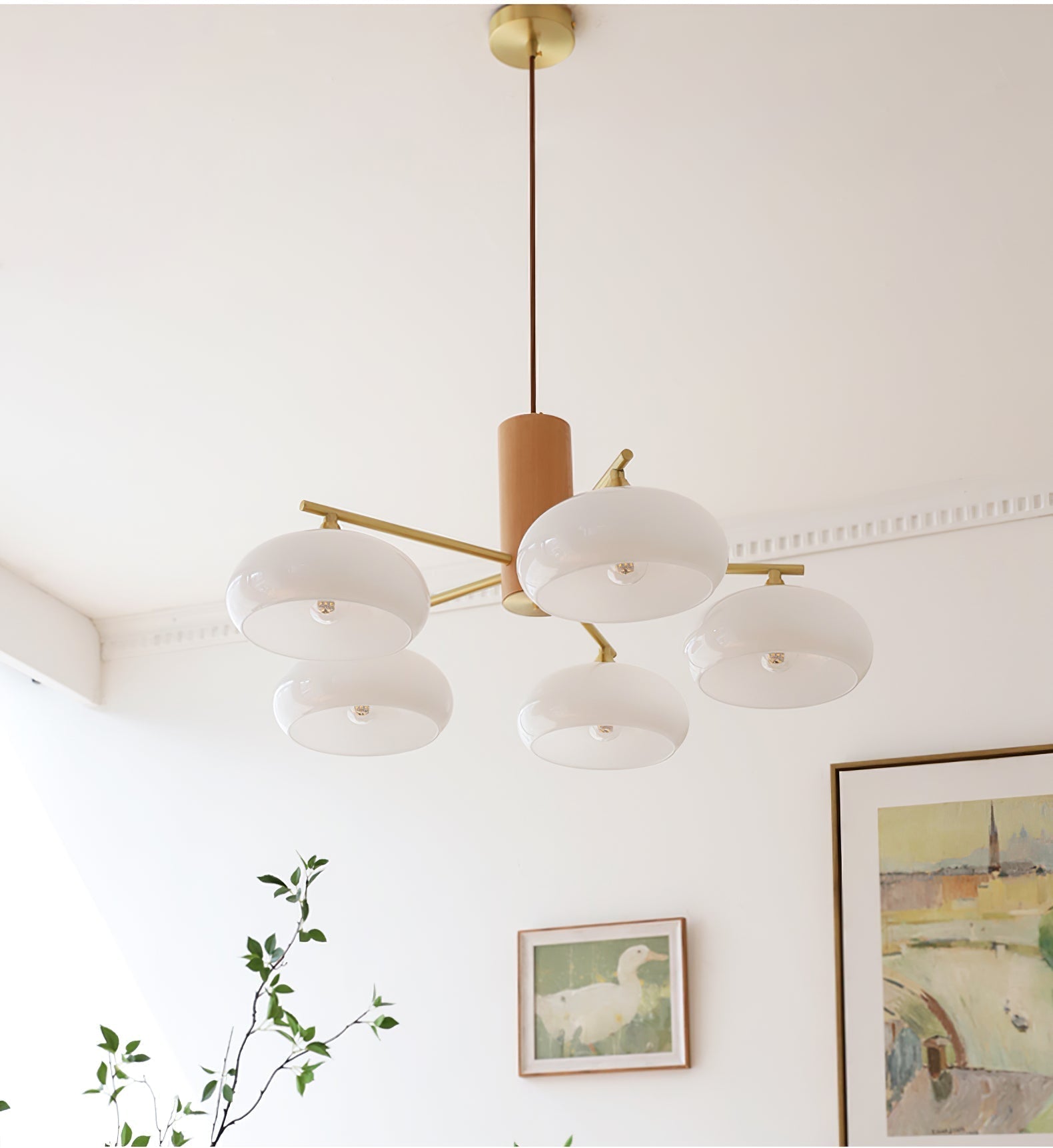 Candy Glass Persimmon Chandeliers