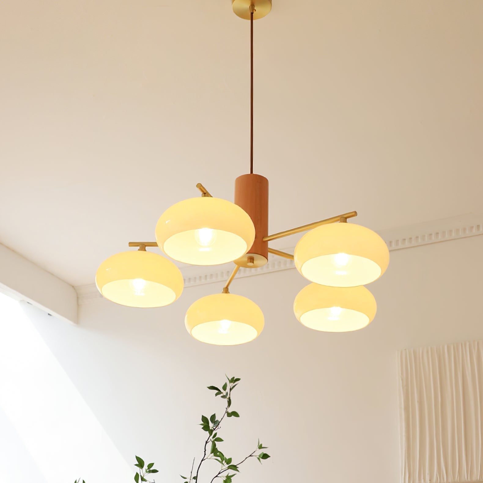Candy Glass Persimmon Chandeliers