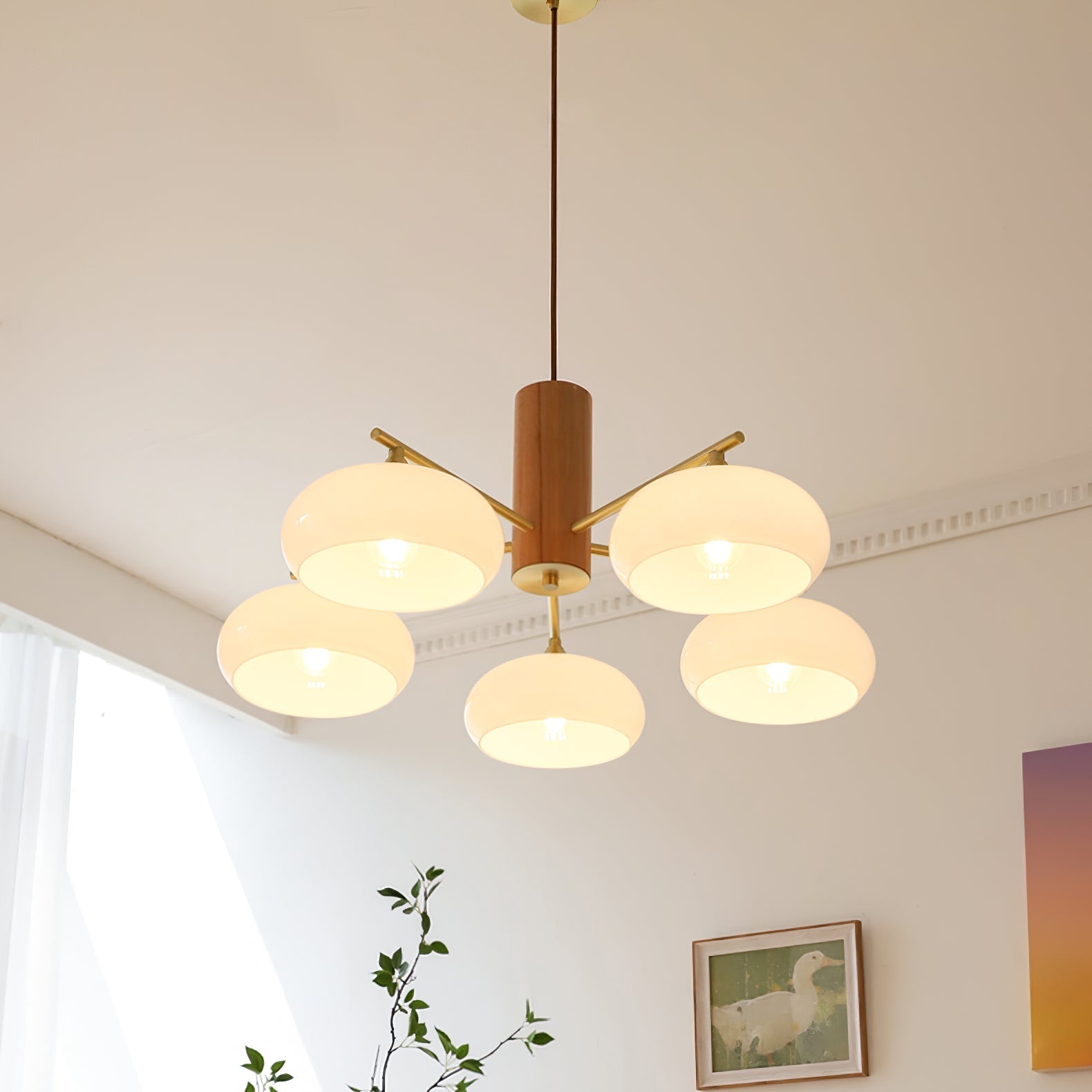 Candy Glass Persimmon Chandeliers