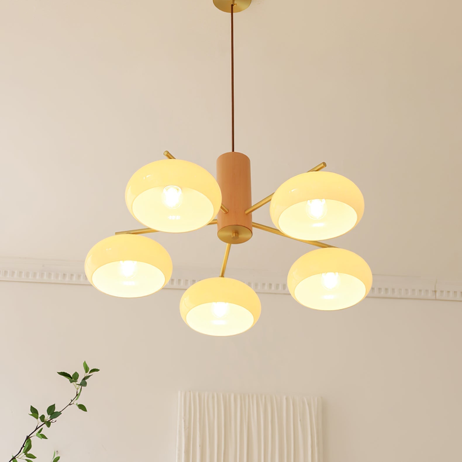 Candy Glass Persimmon Chandeliers