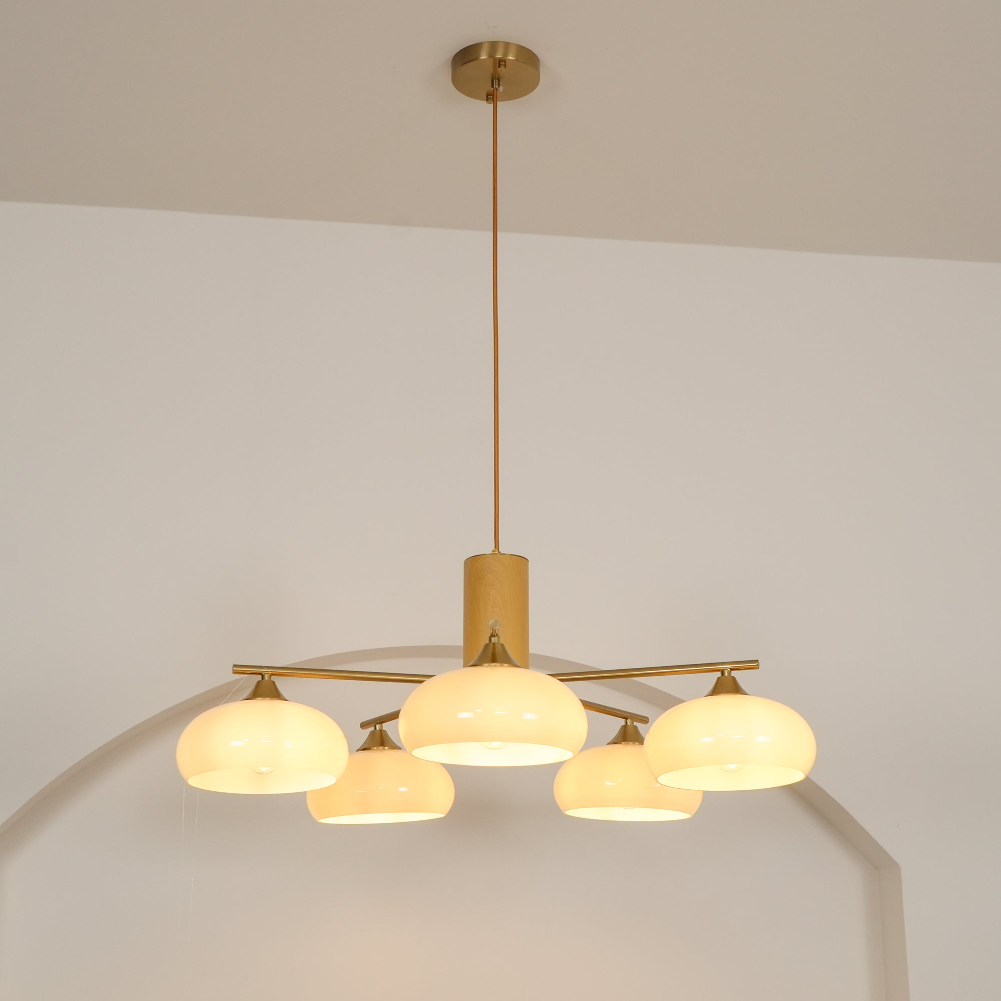 Candy Glass Persimmon Chandeliers