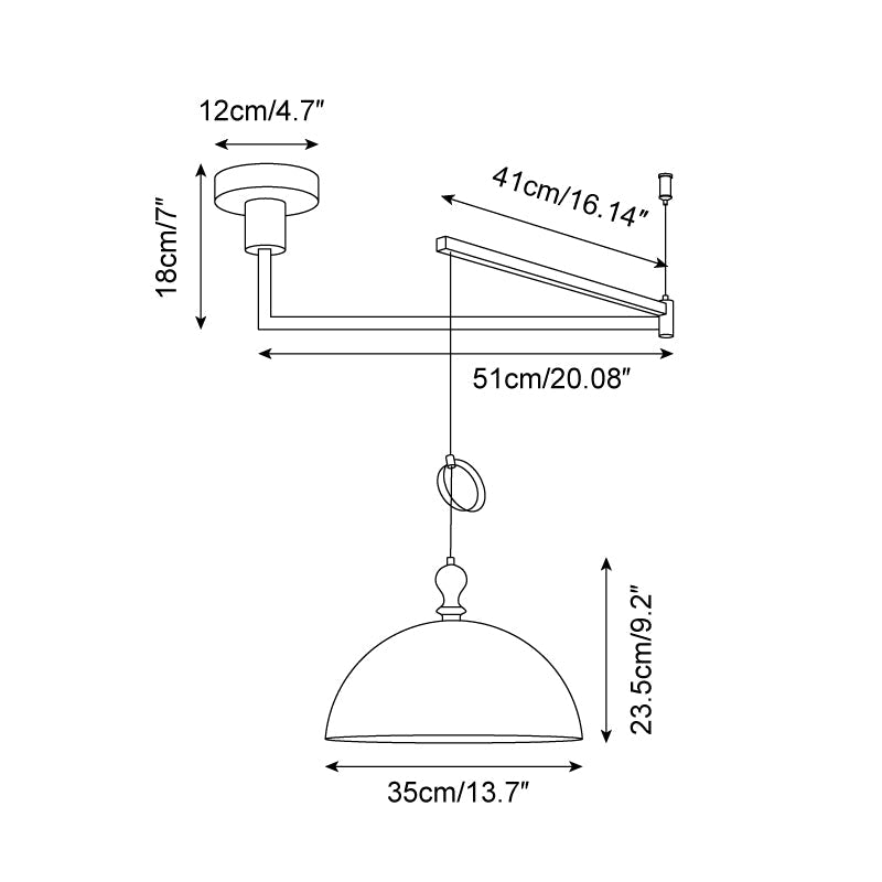 Maribel Swing Arm Pendant Lamp - Neutralighting
