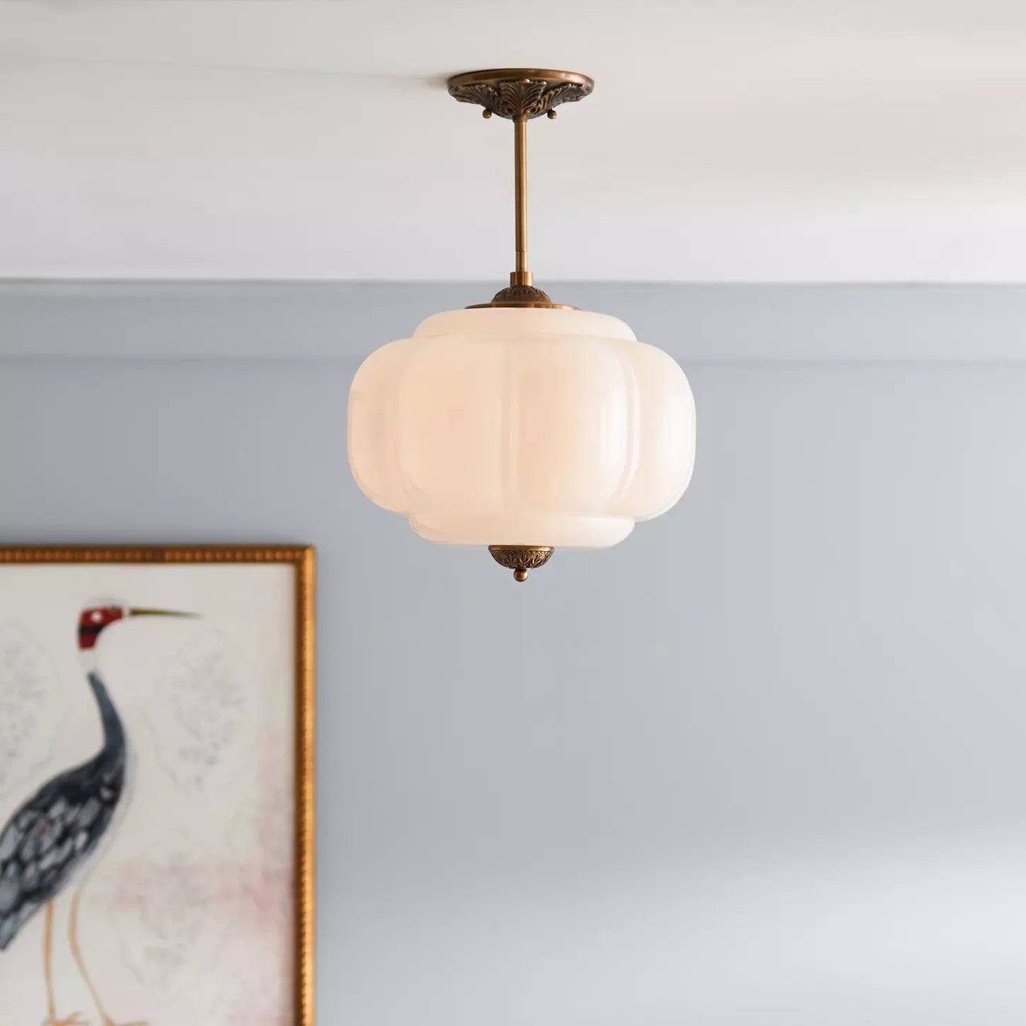 Eldio Green Glass Semi Flush Mount Light - Neutralighting