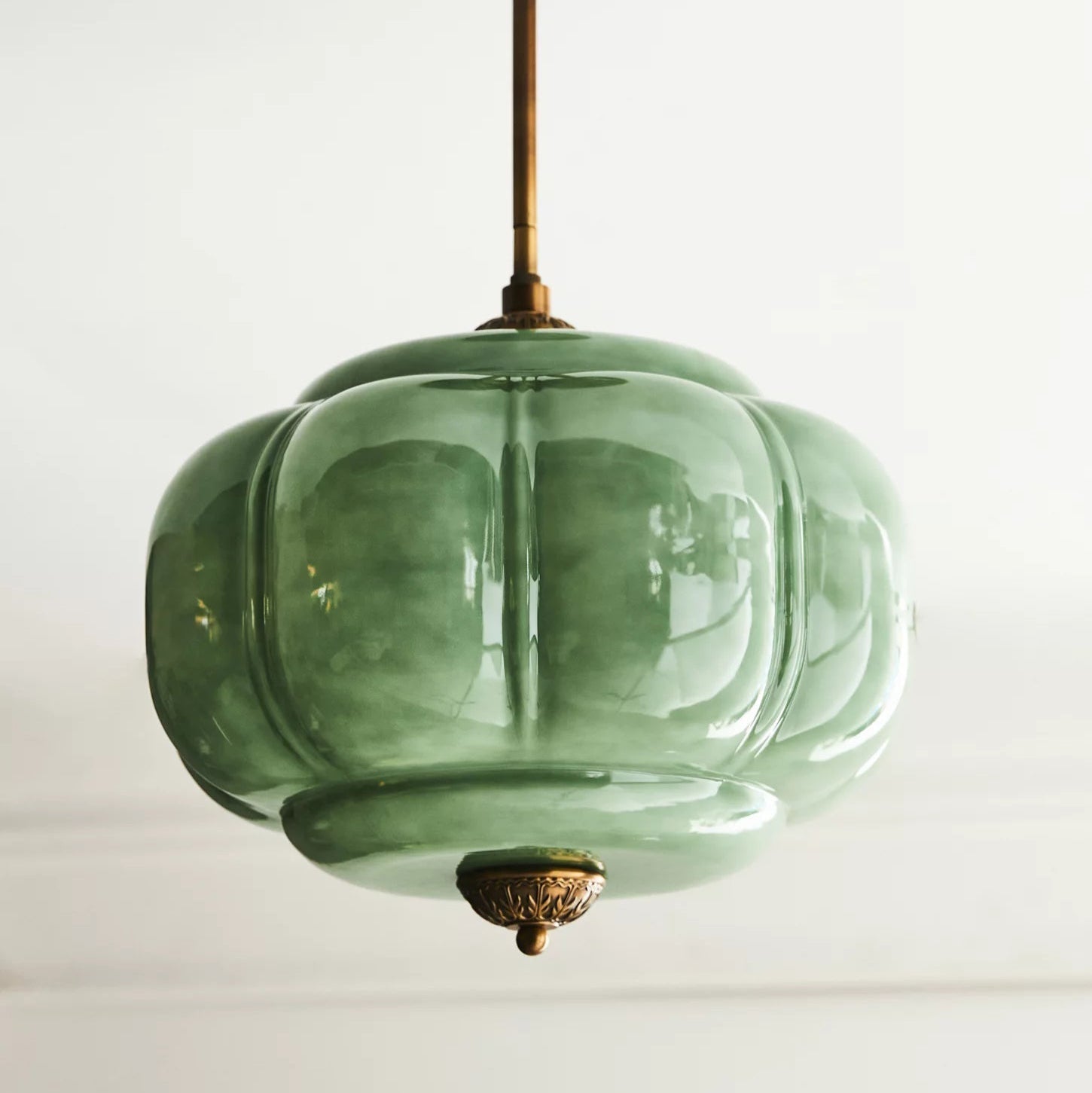 Eldio Green Glass Semi Flush Mount Light - Neutralighting