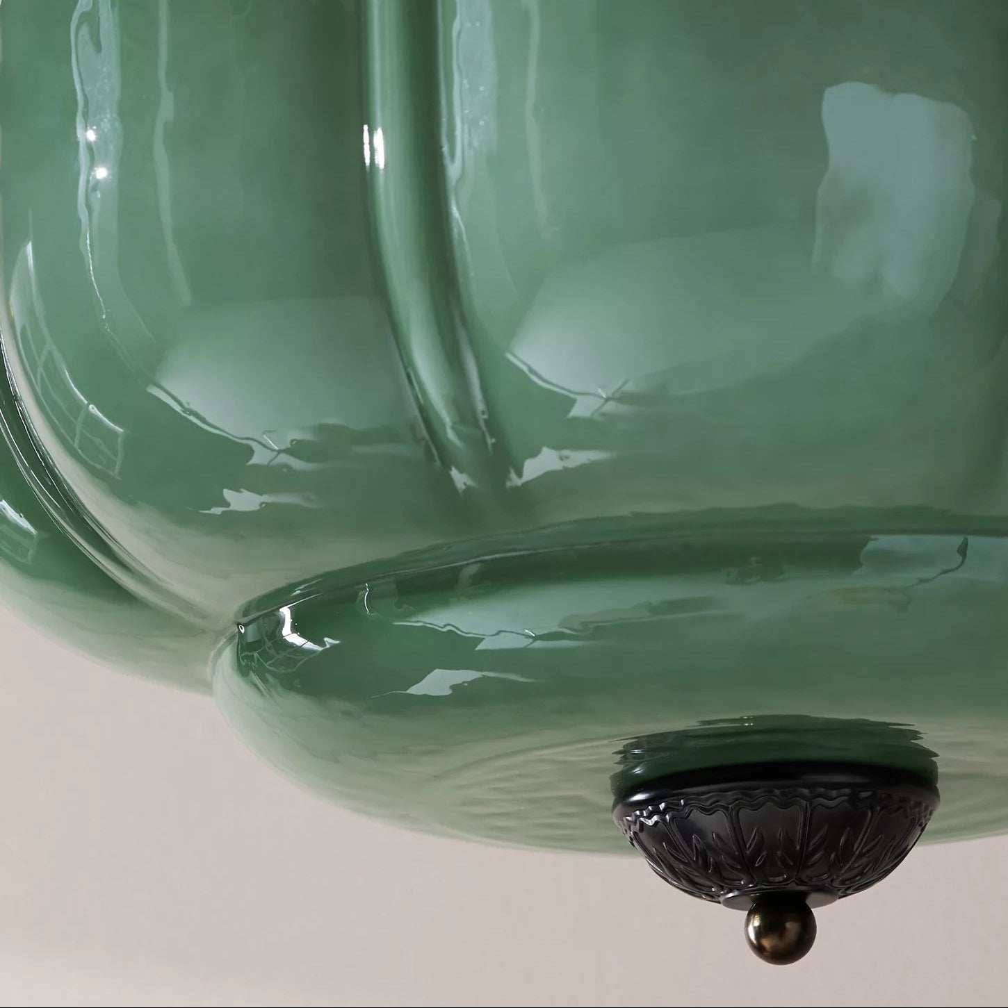 Eldio Green Glass Semi Flush Mount Light - Neutralighting