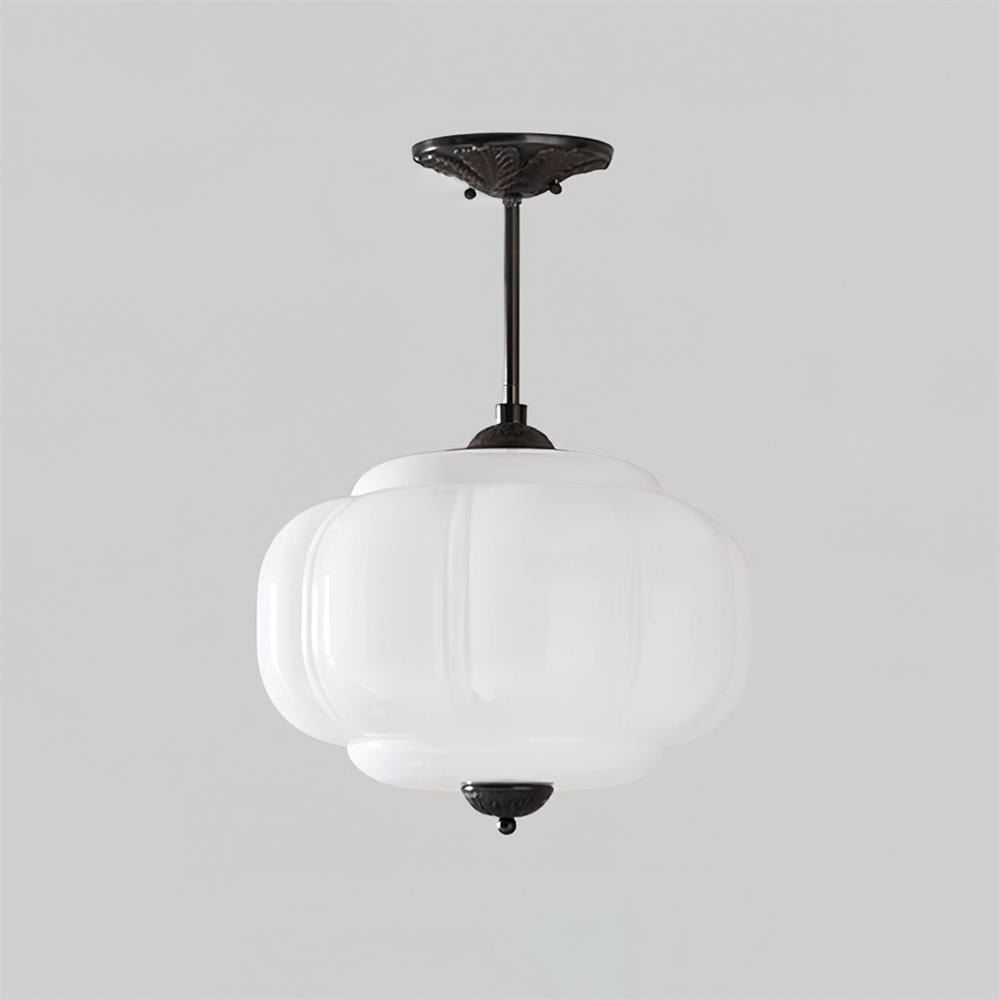 Eldio Green Glass Semi Flush Mount Light - Neutralighting