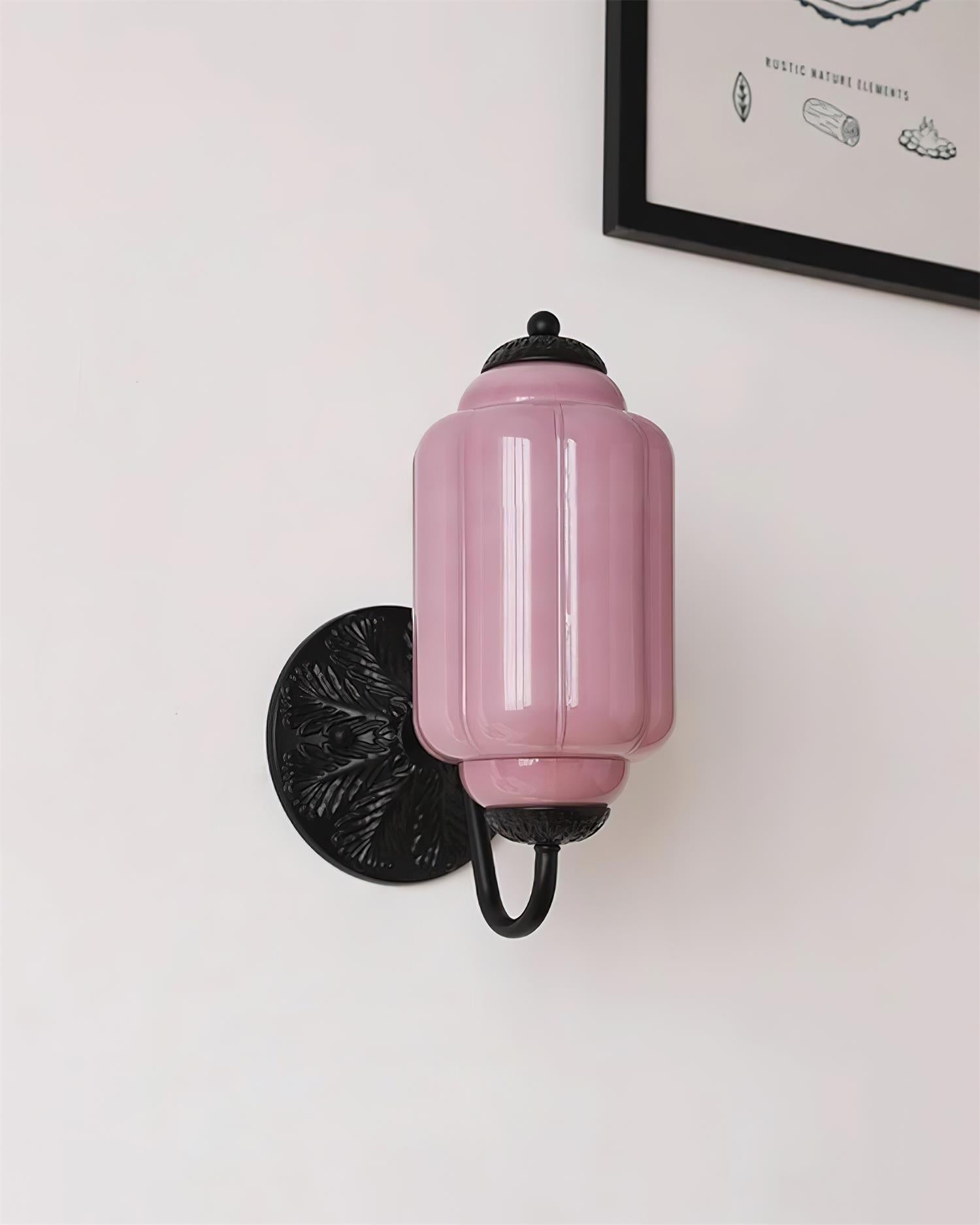 Melvane Vintage Pink Glass Wall Sconce - Neutralighting