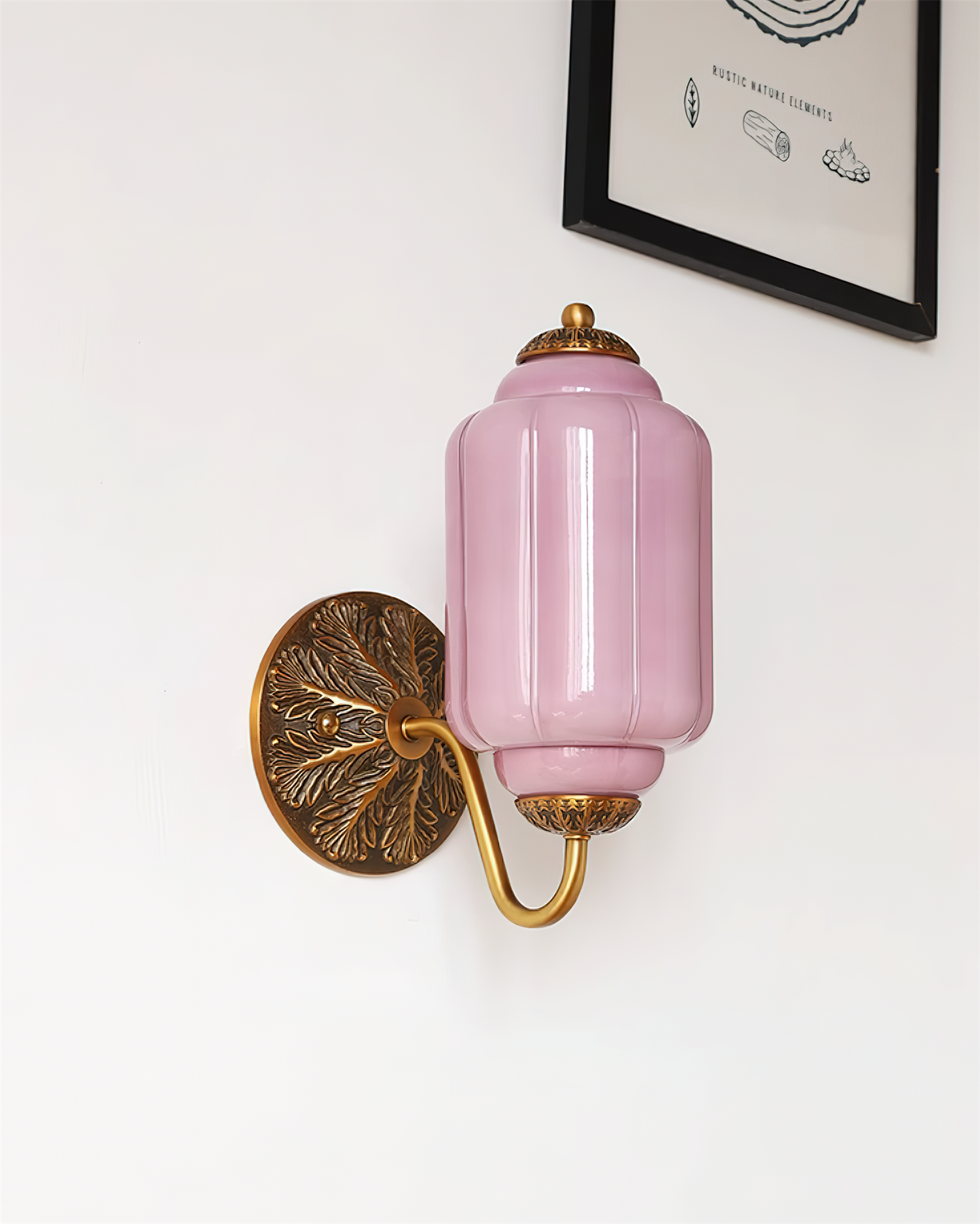 Melvane Vintage Pink Glass Wall Sconce - Neutralighting