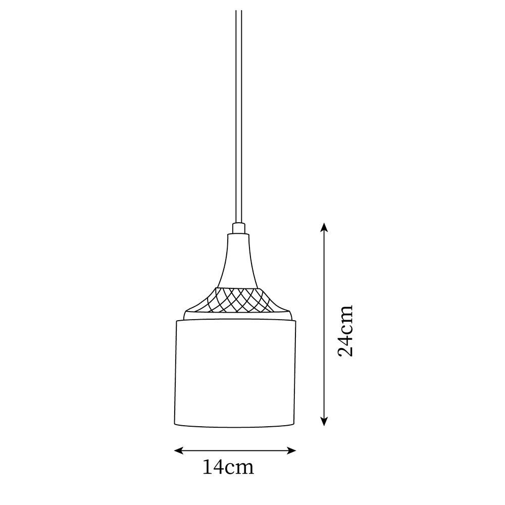 Pendant Lamp White Glass Shade Brown Vintage - Neutralighting