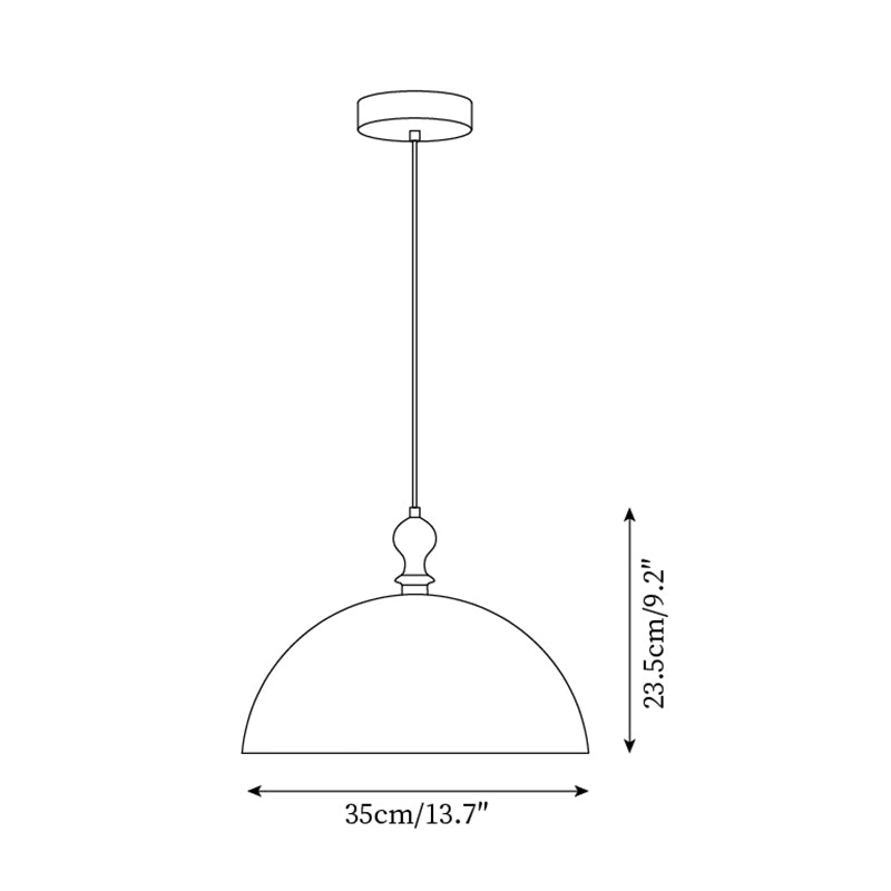 Solven Amber Glass Dome Pendant Light - Neutralighting