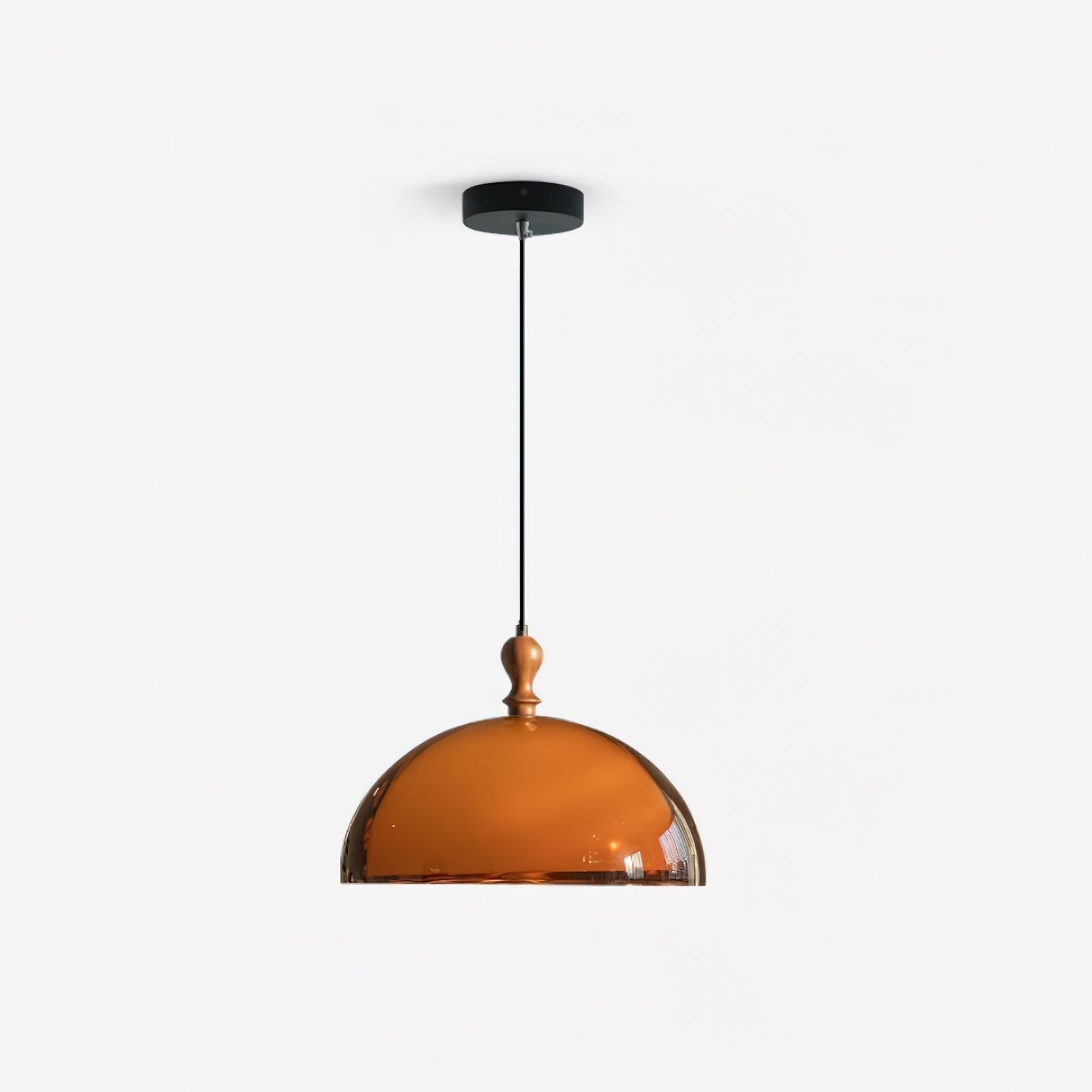 Solven Amber Glass Dome Pendant Light - Neutralighting
