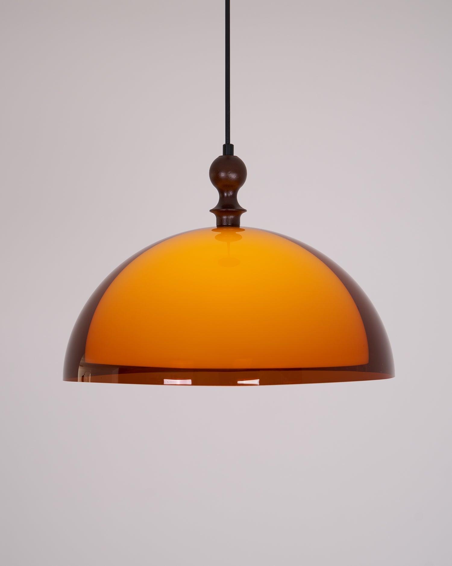 Solven Amber Glass Dome Pendant Light - Neutralighting