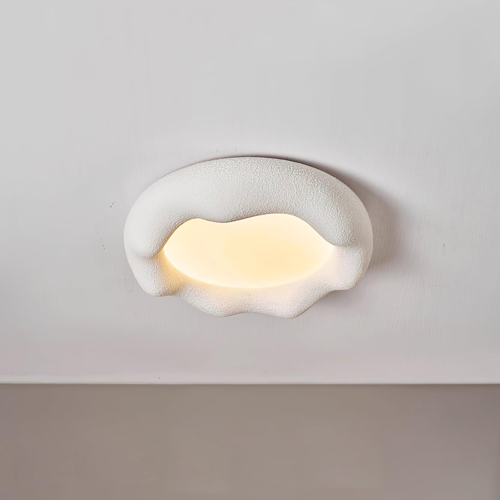 Ceiling Light Organic Resin and Fiberglass Fixture in Beige - Neutralighting