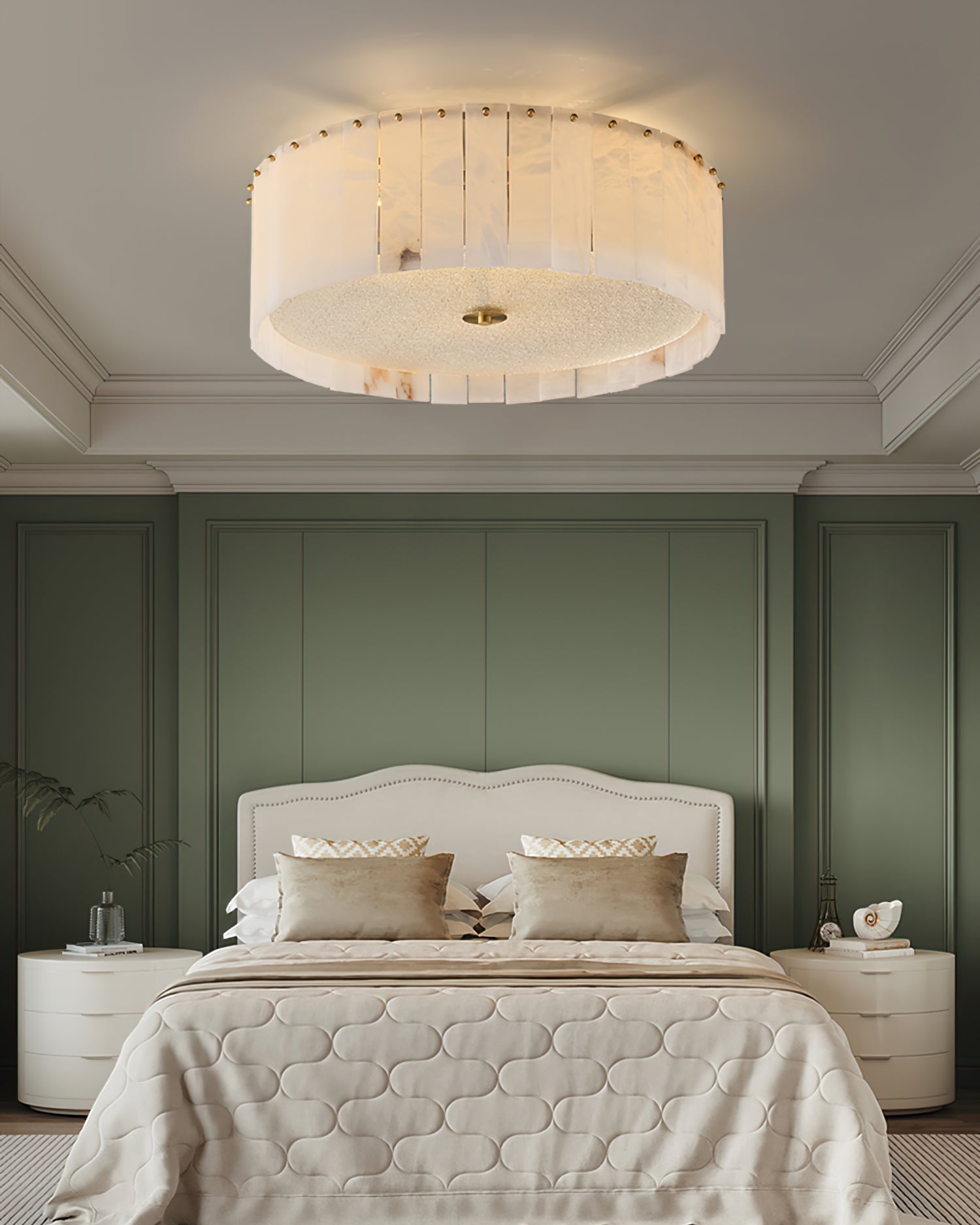 Elysian Ceiling Lamp Alabaster Halo - Neutralighting