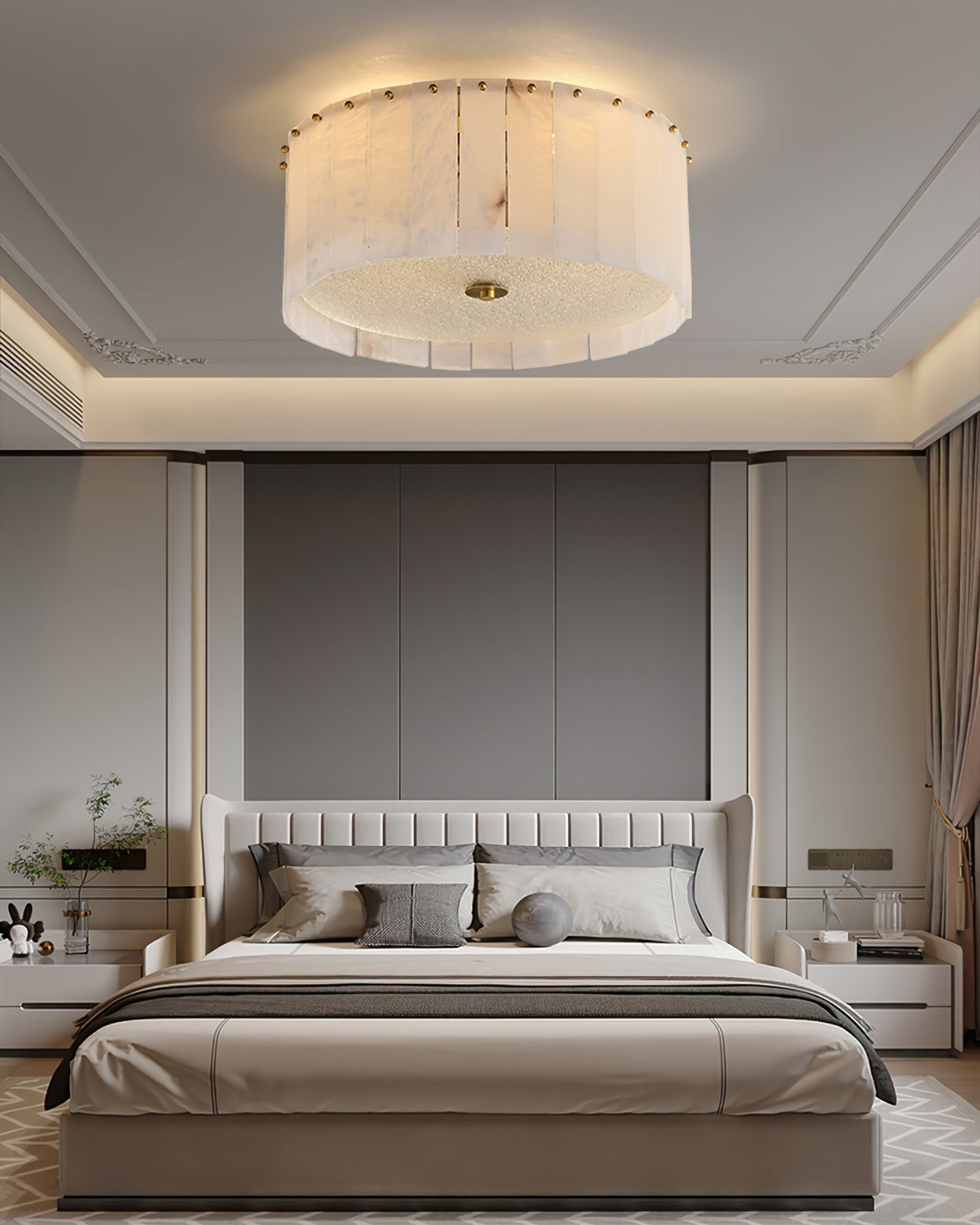 Elysian Ceiling Lamp Alabaster Halo - Neutralighting