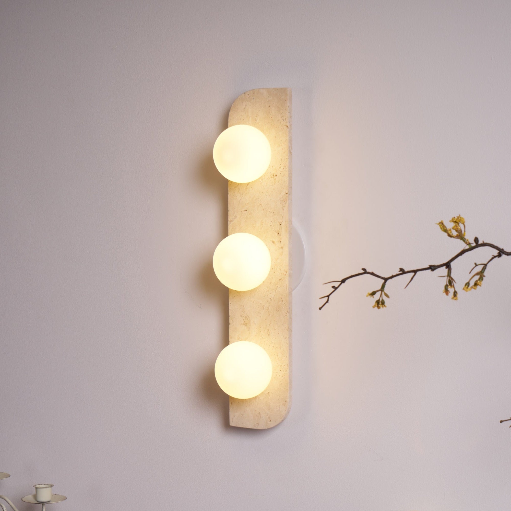Alsilis Minimalist Travertine Wall Light - Neutralighting
