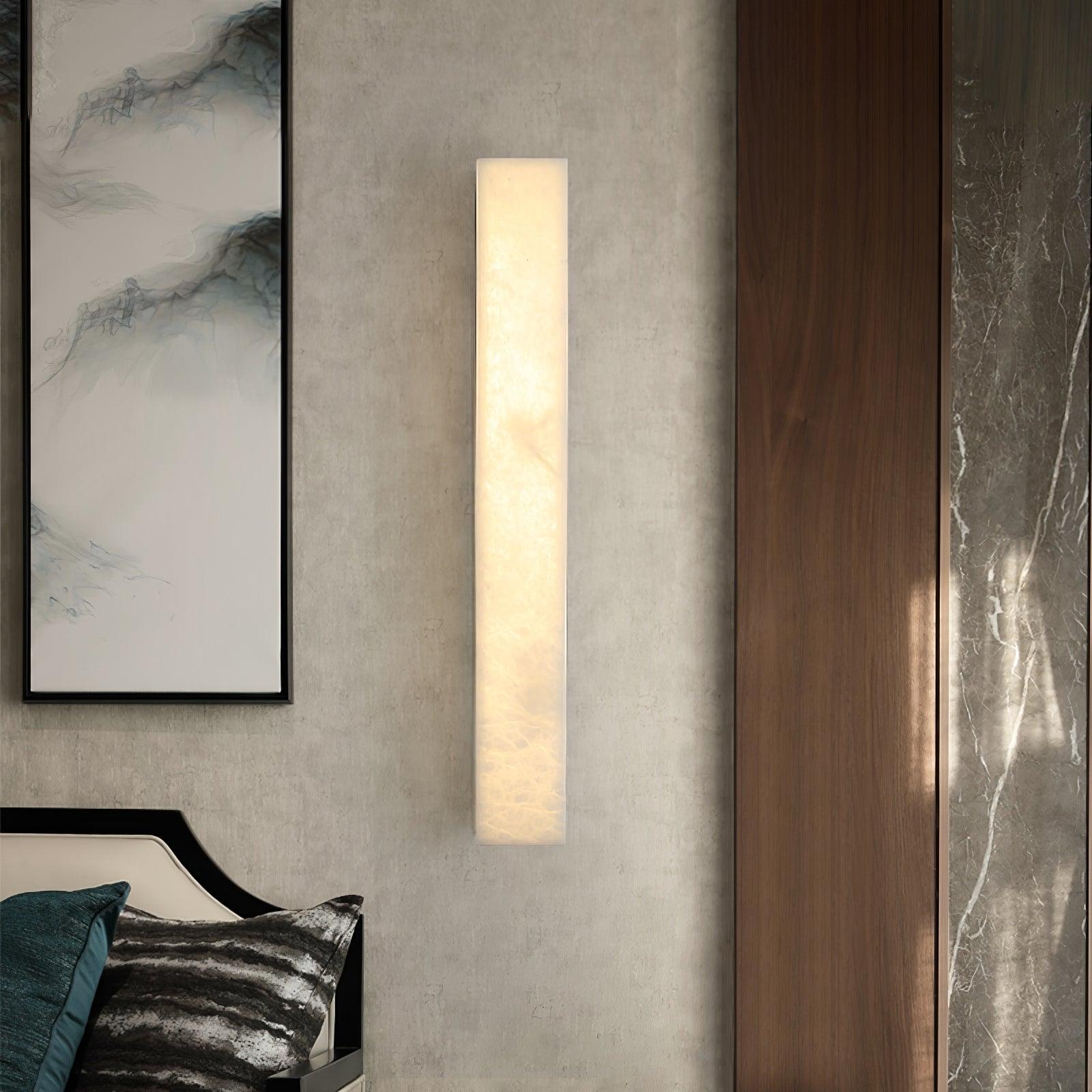 Isen Linear Brass Alabaster Wall Lamp - Neutralighting