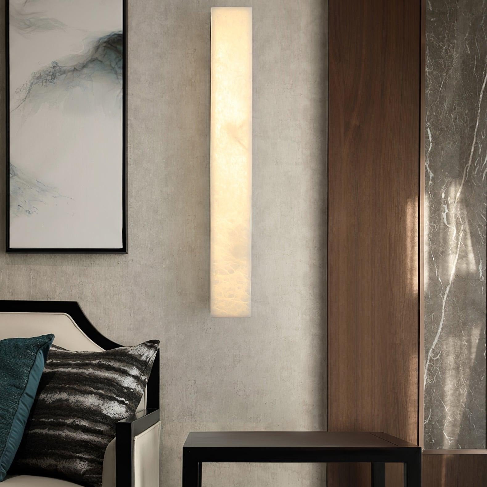 Isen Linear Brass Alabaster Wall Lamp - Neutralighting
