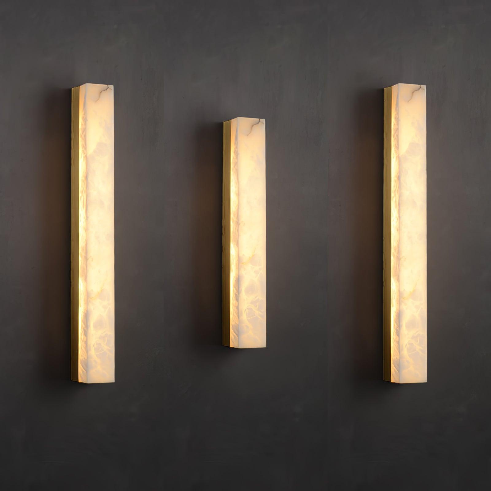 Isen Linear Brass Alabaster Wall Lamp - Neutralighting
