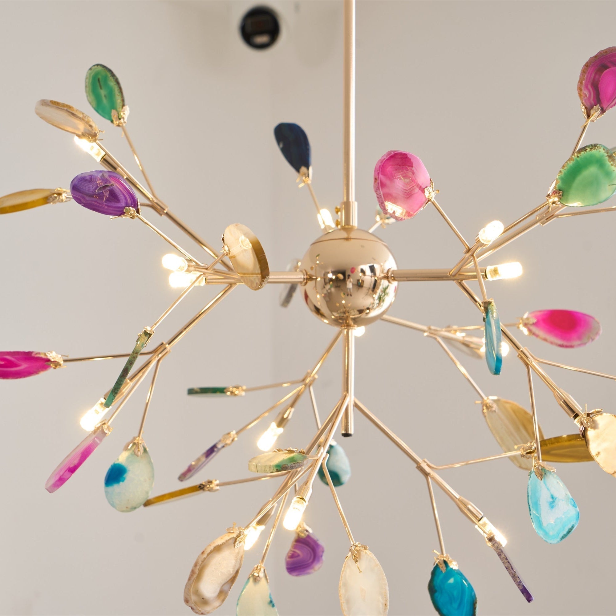 Agate Chandelier Colorful Branching - Neutralighting