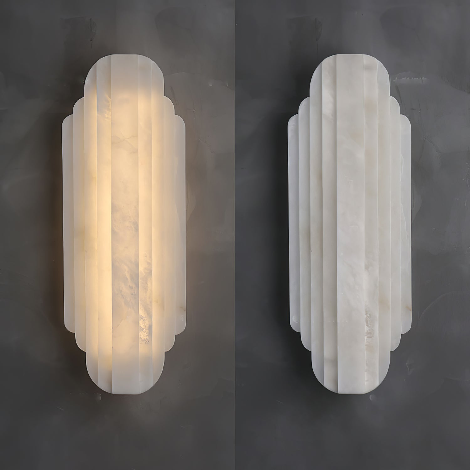 Avthaaris Art Deco Alabaster Wall Light - Neutralighting