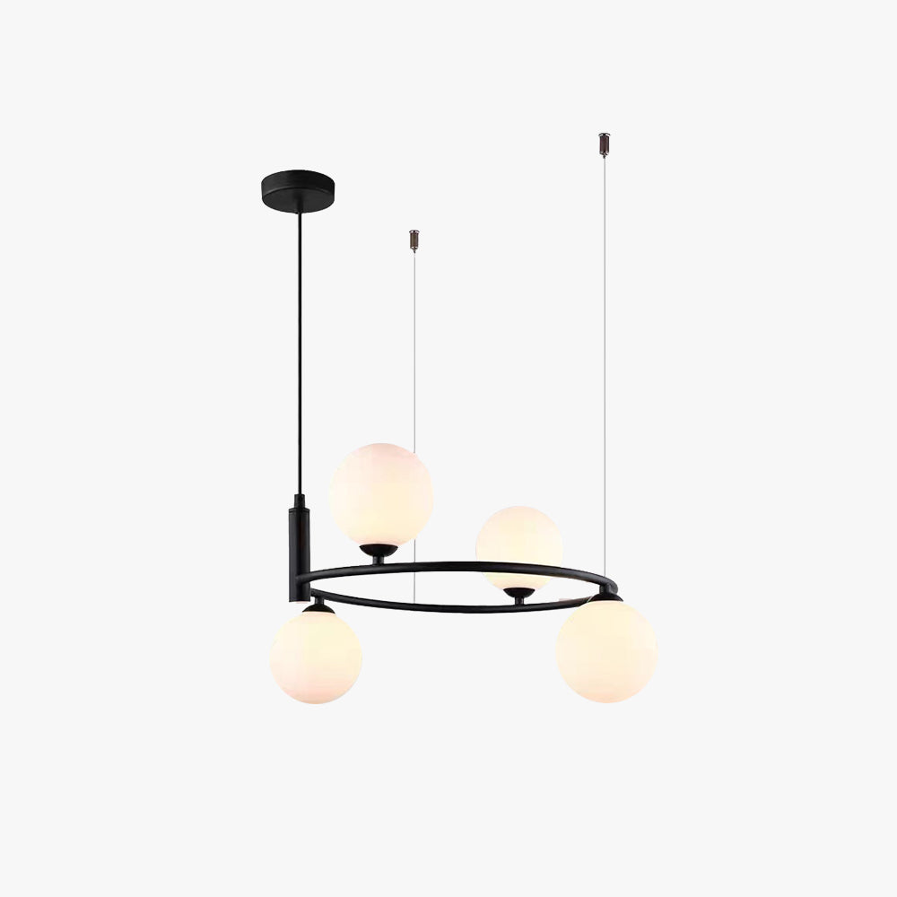 Valentina Nordic Ring Magic Bean Pendant Light Black/Gold Metal - Neutralighting