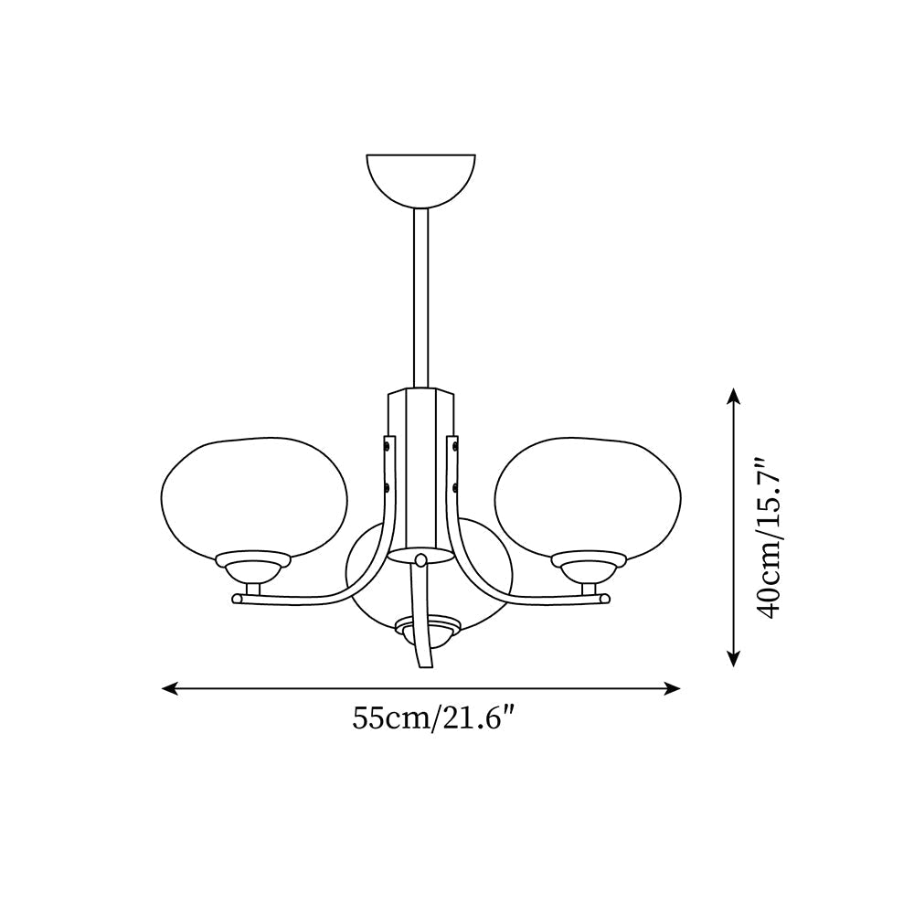 Auralyn 6-Light Amber Glass Globe Chandelier - Neutralighting