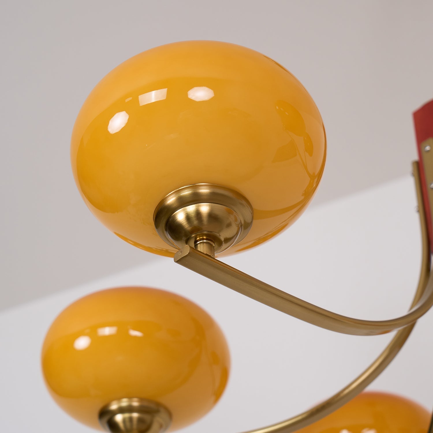 Auralyn 6-Light Amber Glass Globe Chandelier - Neutralighting