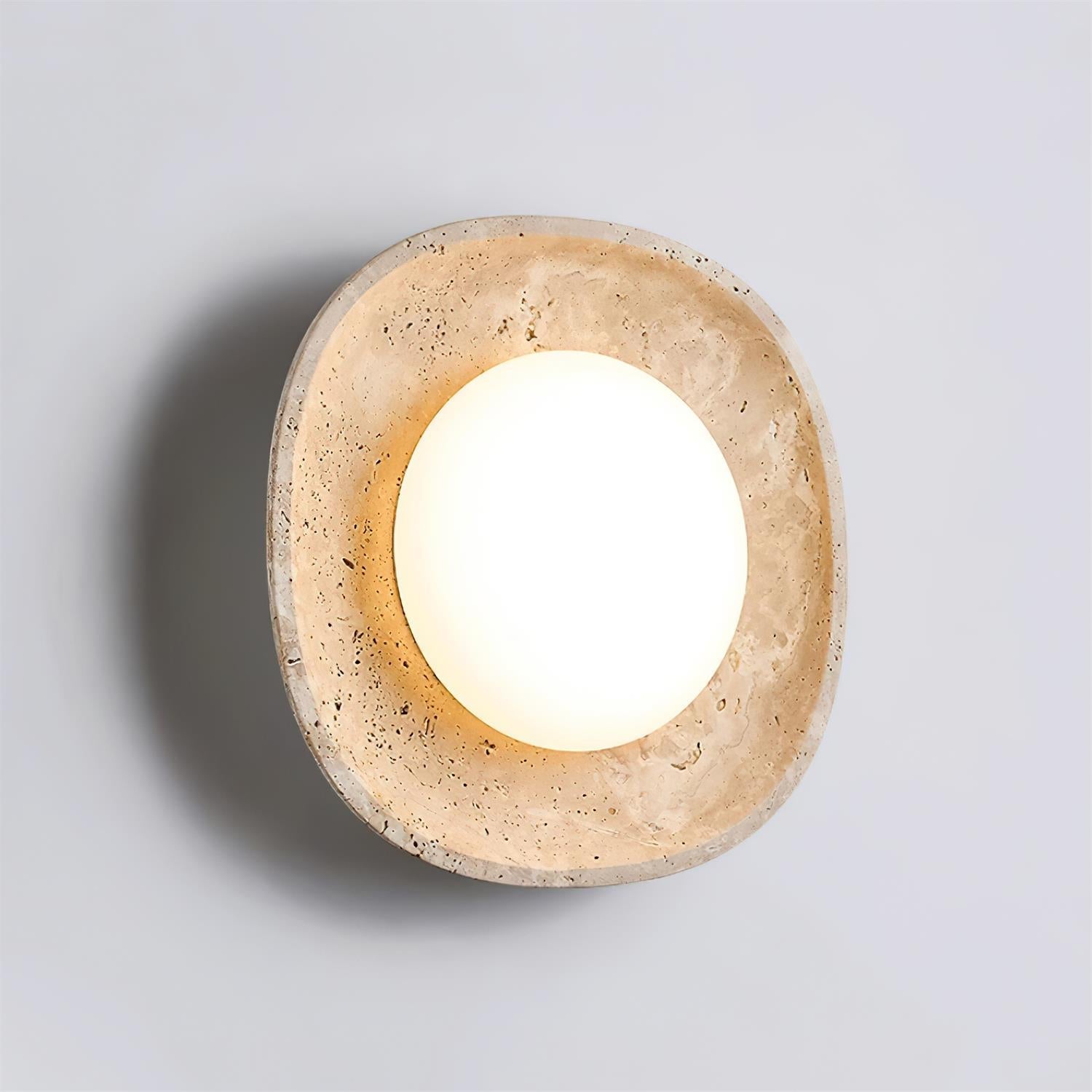 Ritta Wall Lamp Travertine Globe - Neutralighting