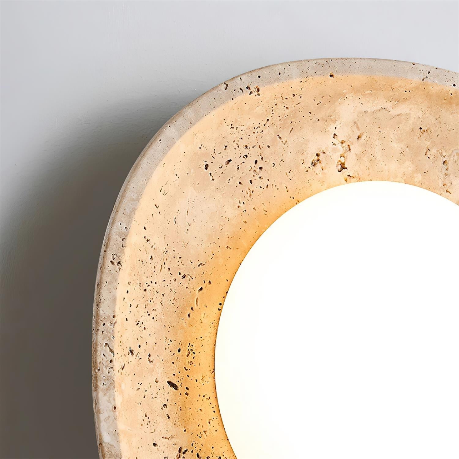 Ritta Wall Lamp Travertine Globe - Neutralighting