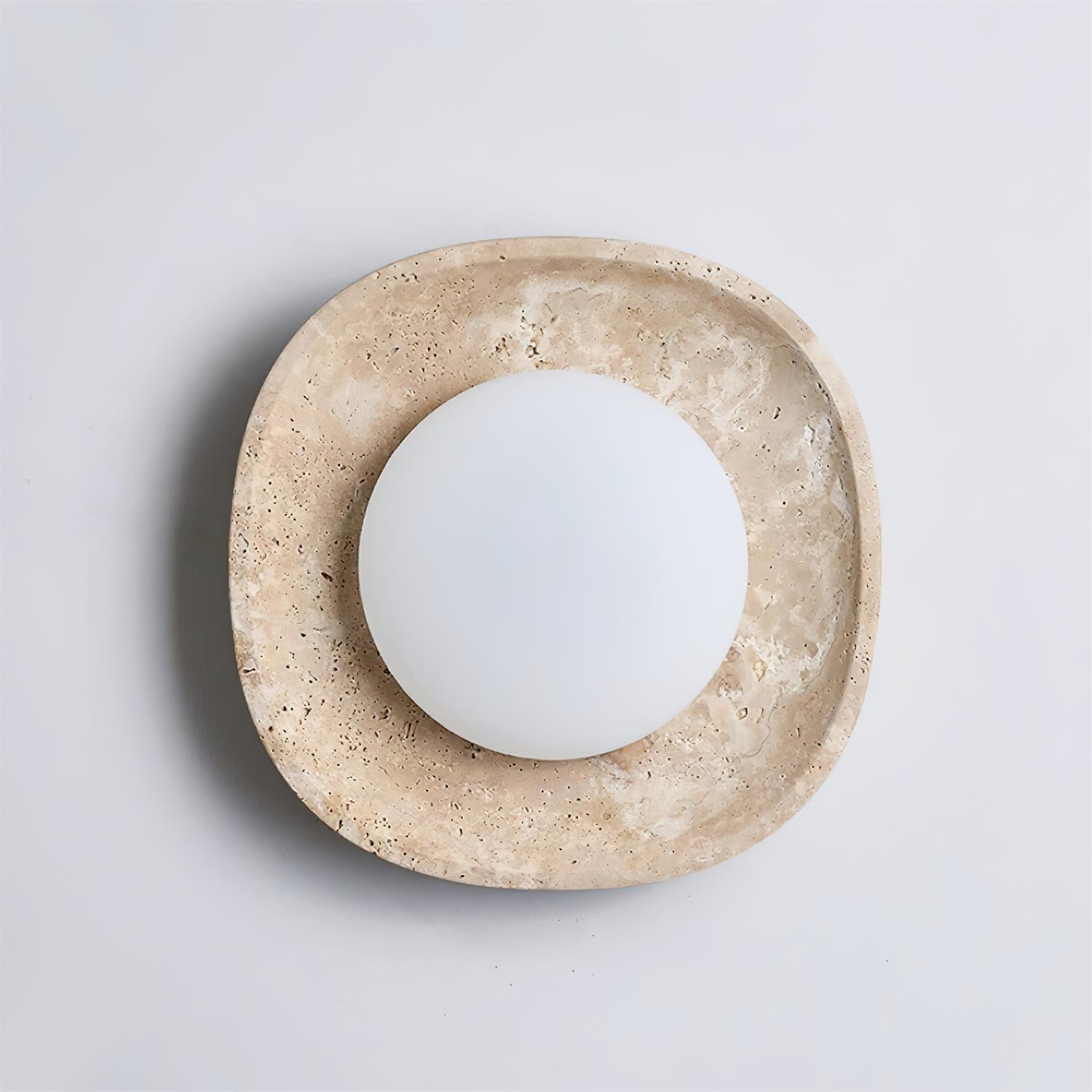 Ritta Wall Lamp Travertine Globe - Neutralighting