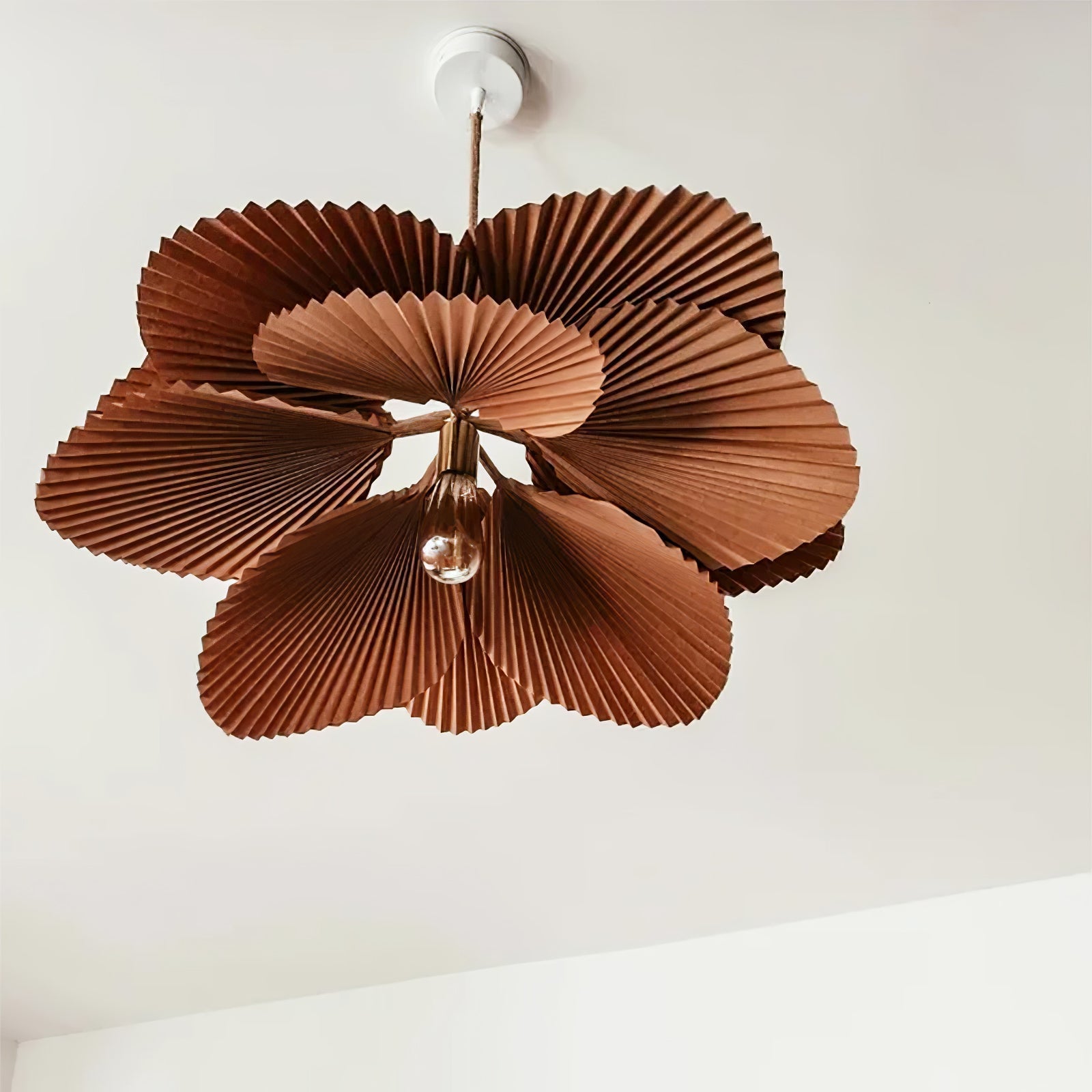 Lyra Folded Leaf Lotus Pendant Lamp Paper - Neutralighting