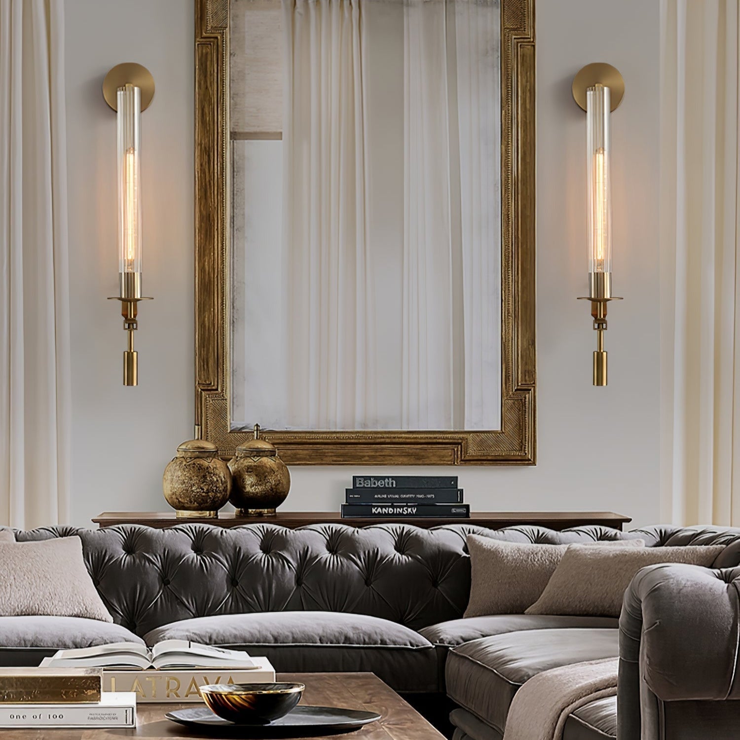 Lucian Indoor Wall Lamp Glass Farmhouse - Neutralighting