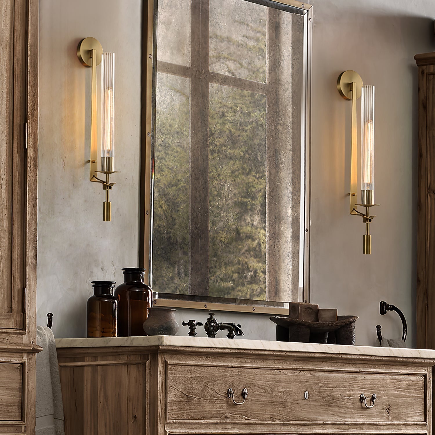 Lucian Indoor Wall Lamp Glass Farmhouse - Neutralighting