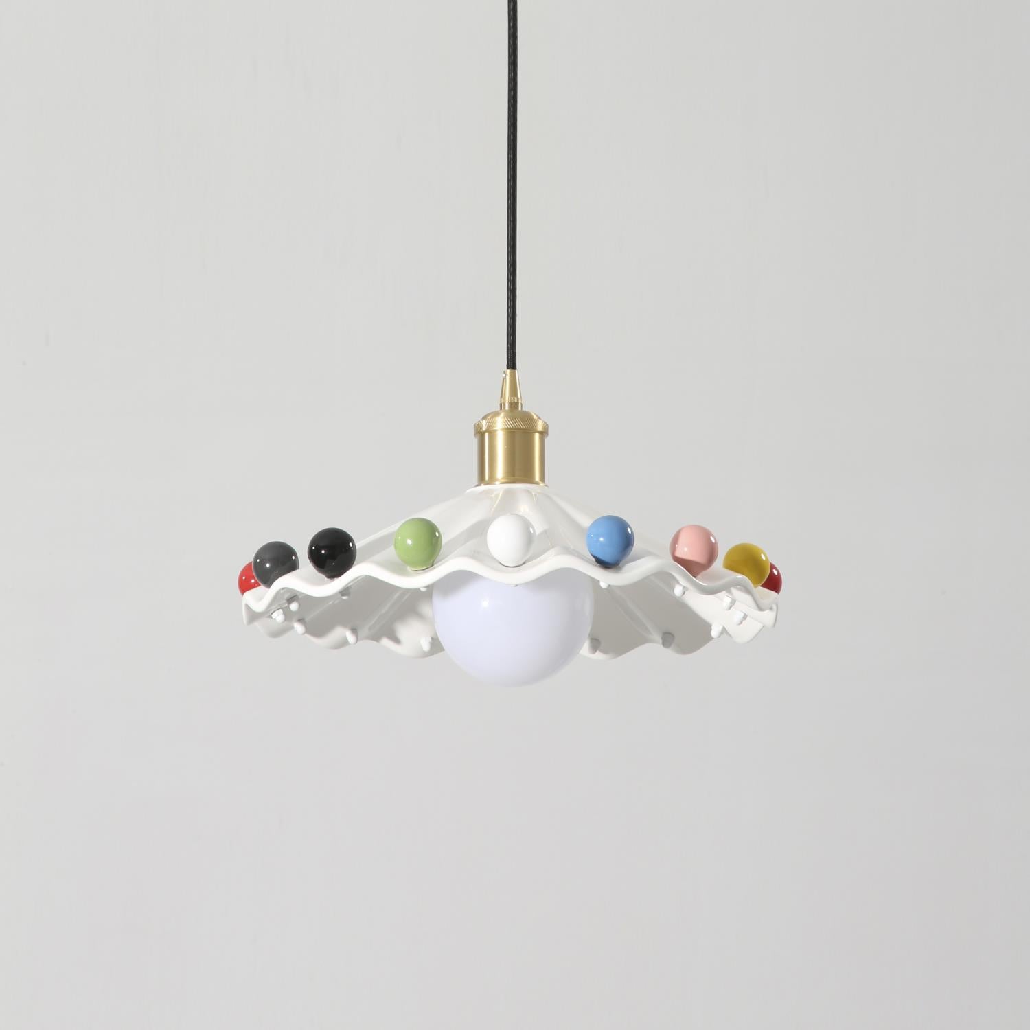 Pixen Wavy Ceramic Shade Pendant Lamp - Neutralighting