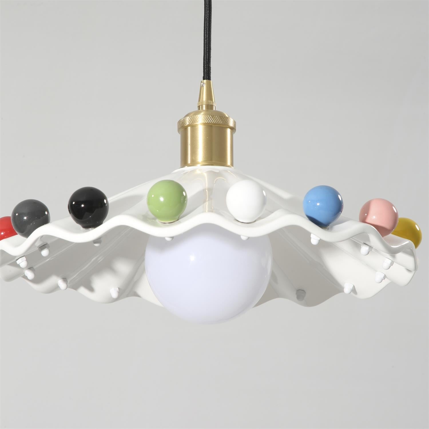 Pixen Wavy Ceramic Shade Pendant Lamp - Neutralighting