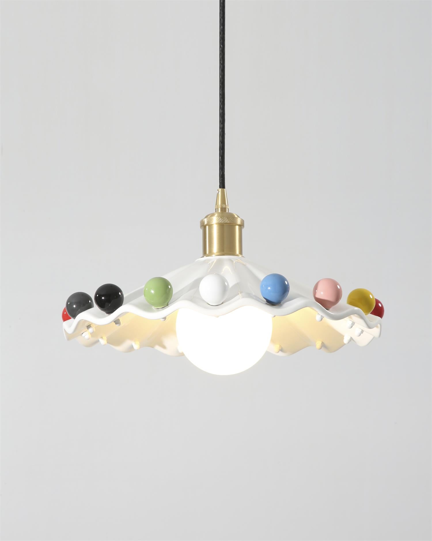 Pixen Wavy Ceramic Shade Pendant Lamp - Neutralighting