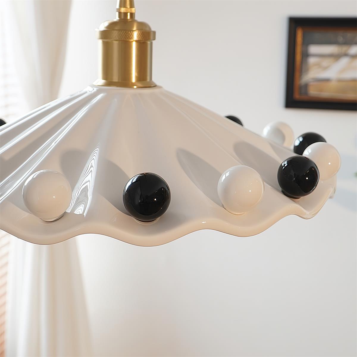 Pixen Wavy Ceramic Shade Pendant Lamp - Neutralighting